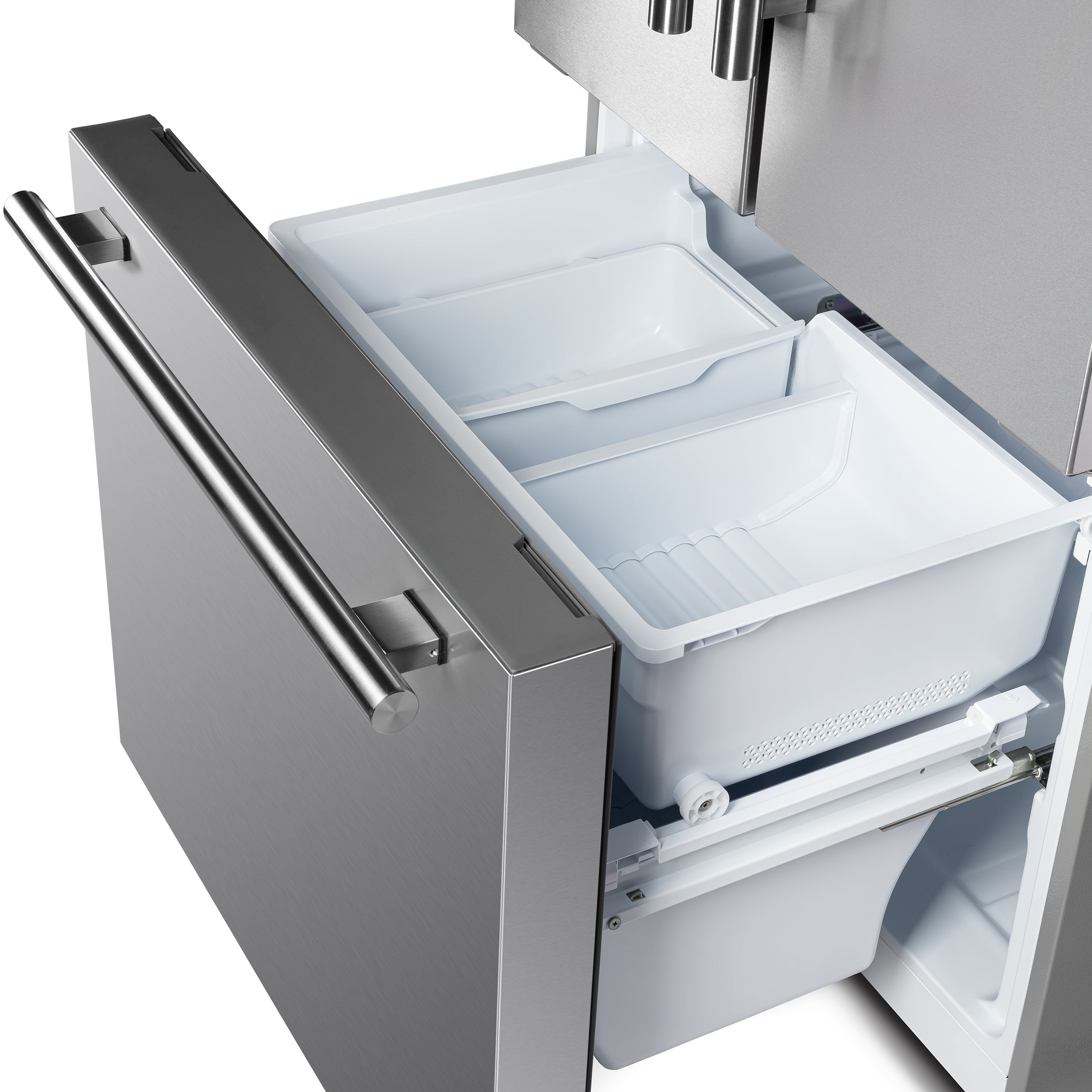 Forno Gallipoli 30 in. 17.5 cu.ft. Stainless Steel French Door Refrigerator with Ice Maker | FFFFD1974-31SB