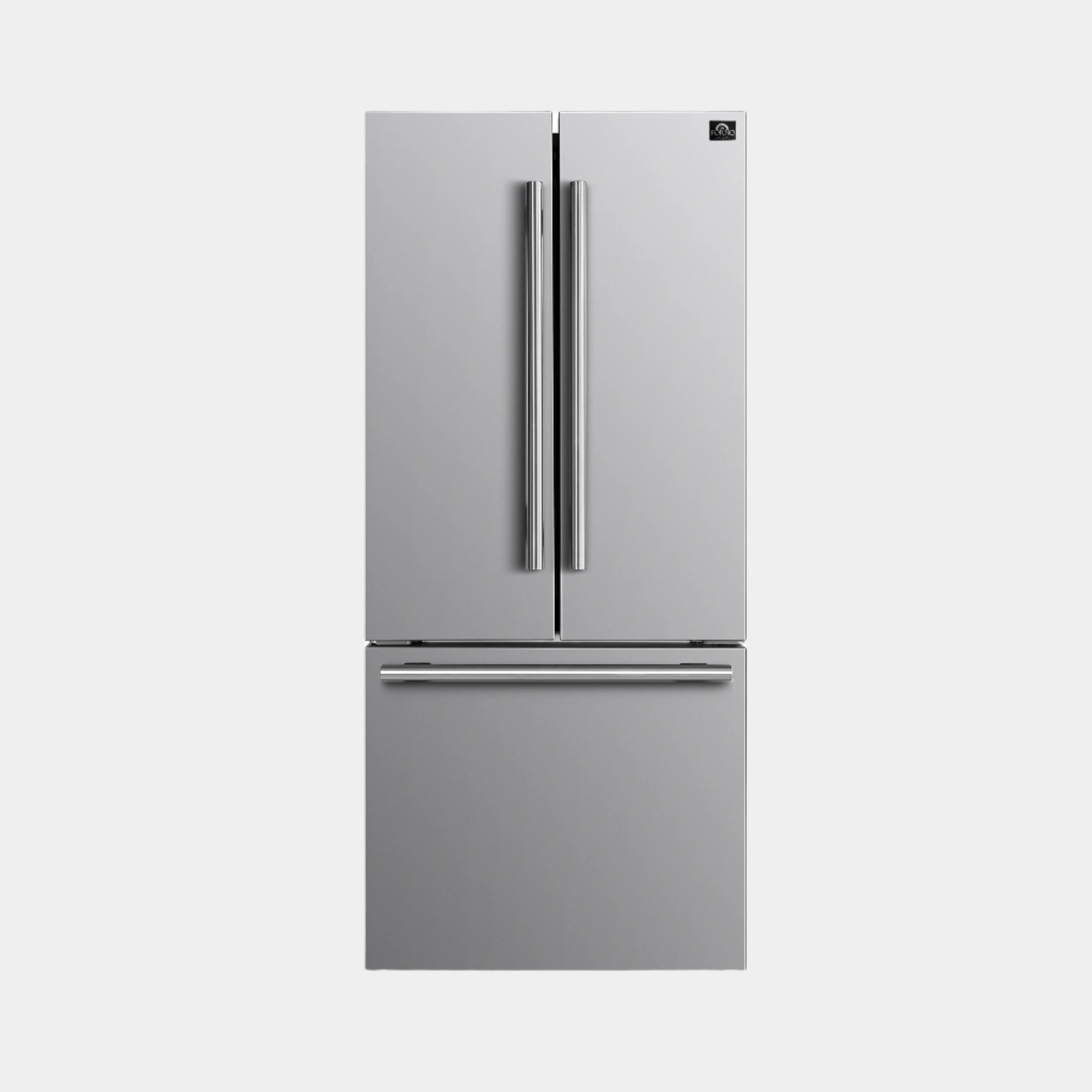 Forno Gallipoli 30 in. 17.5 cu.ft. Stainless Steel French Door Refrigerator with Ice Maker | FFFFD1974-31SB