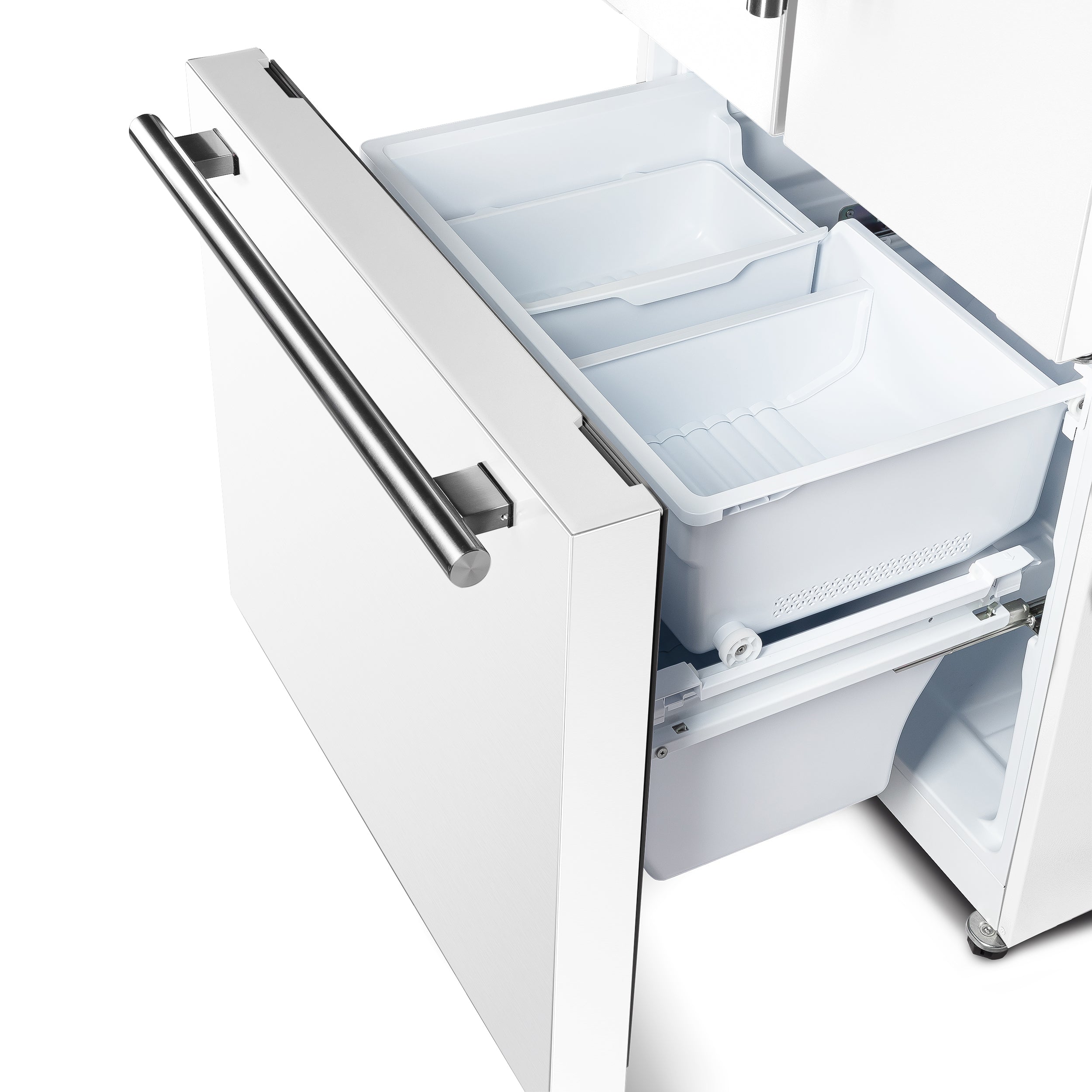 FORNO 2-Piece White Kitchen Bundle - 30" Electric Range and 31" Bottom Freezer Refrigerator