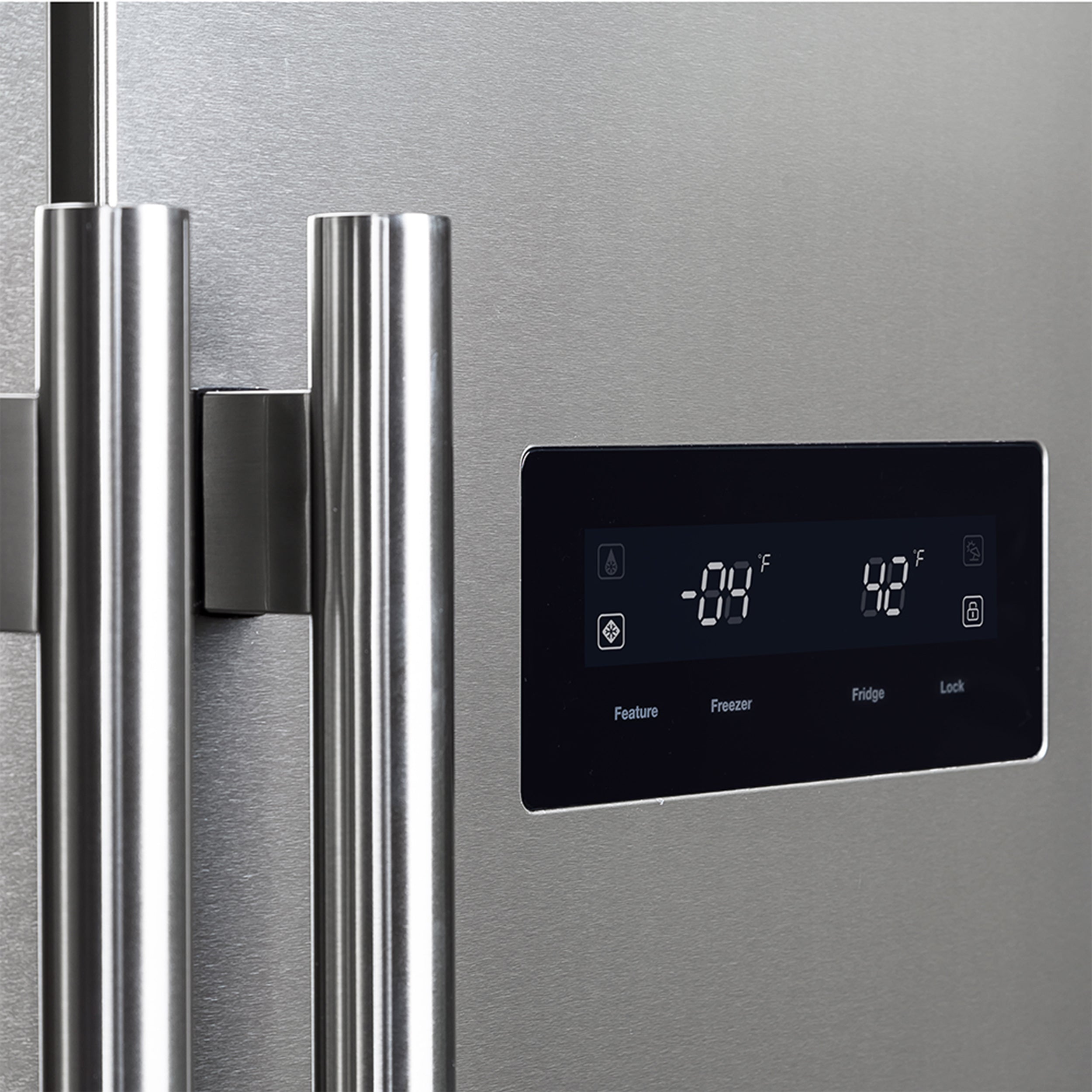 Forno Salerno 37 in. 15.6 cu. ft. Side-by-Side Stainless Steel Refrigerator with Grill Trim Kit | FFRBI1805-37SG