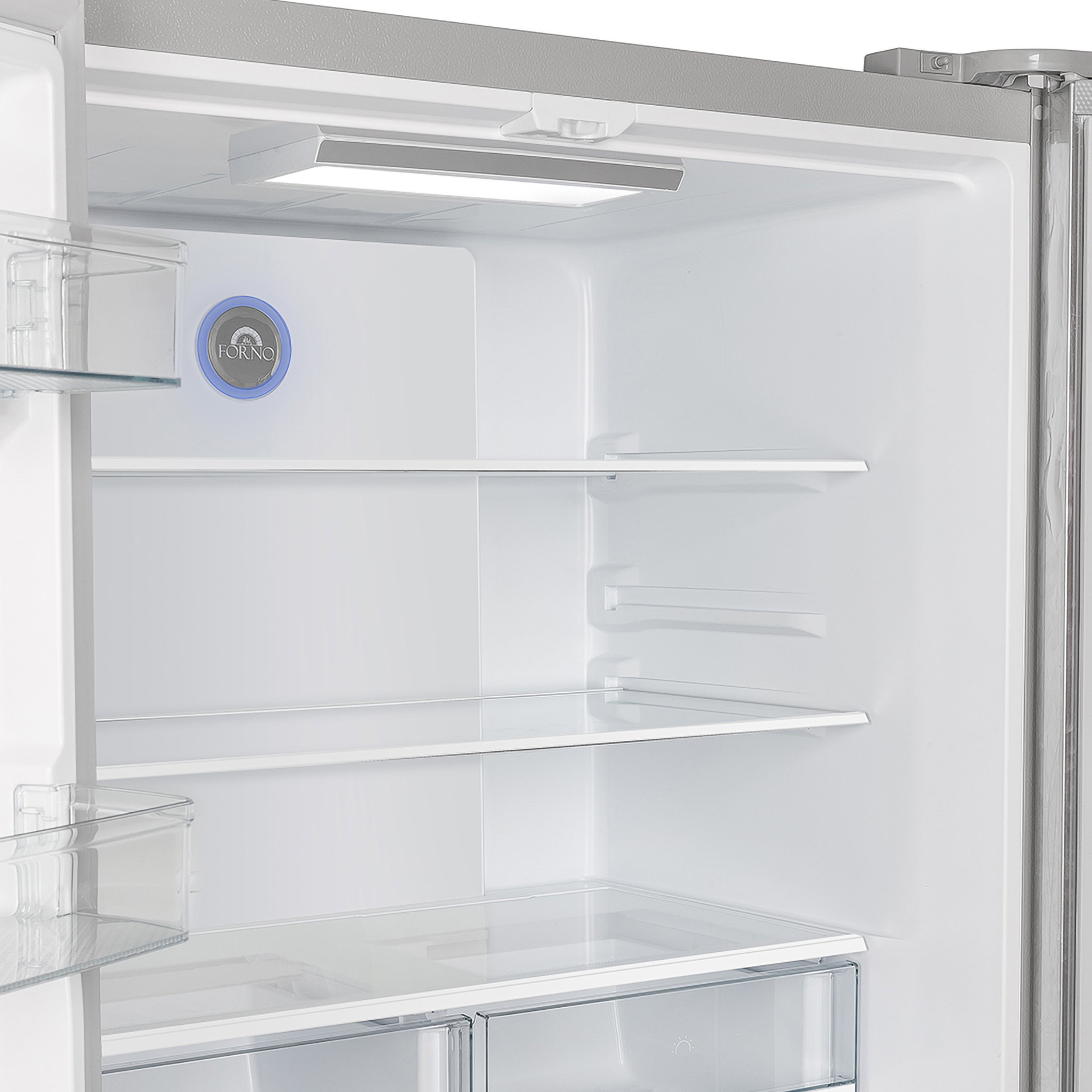 Forno Moena 36 in. 19.2 cu. ft. Counter Depth Stainless Steel Refrigerator with Ice Maker | FFRBI1820-36SB