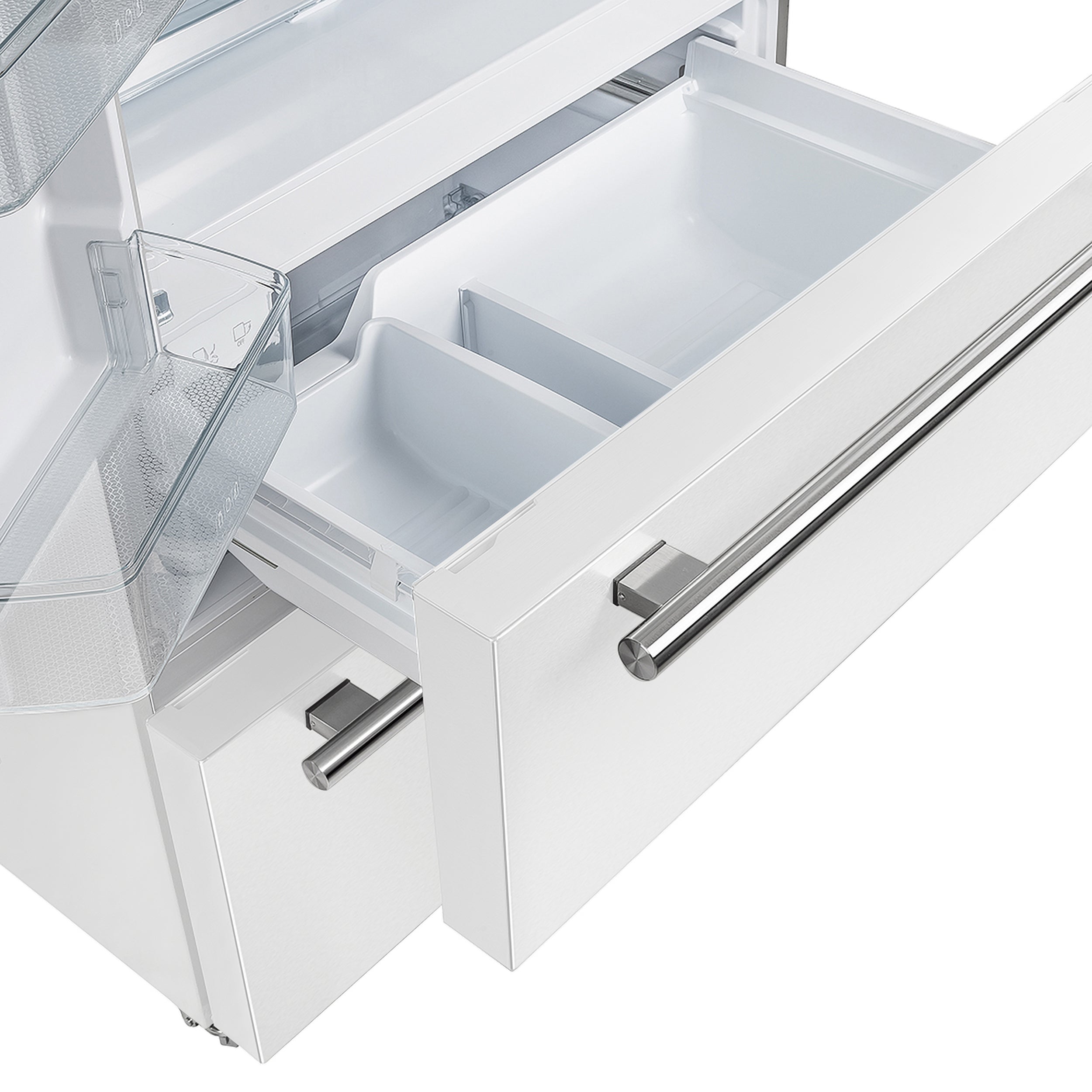 FORNO 2-Piece White Kitchen Bundle - 30" Electric Range and 36" Bottom Freezer Refrigerator