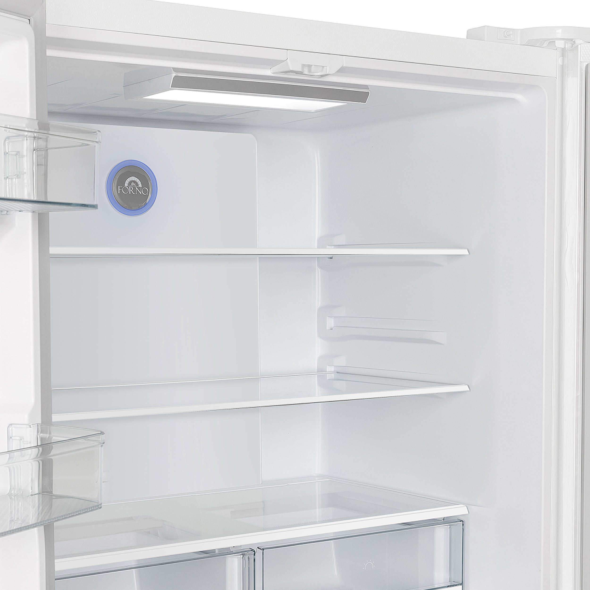 FORNO 2-Piece White Kitchen Bundle - 30" Electric Range and 36" Bottom Freezer Refrigerator