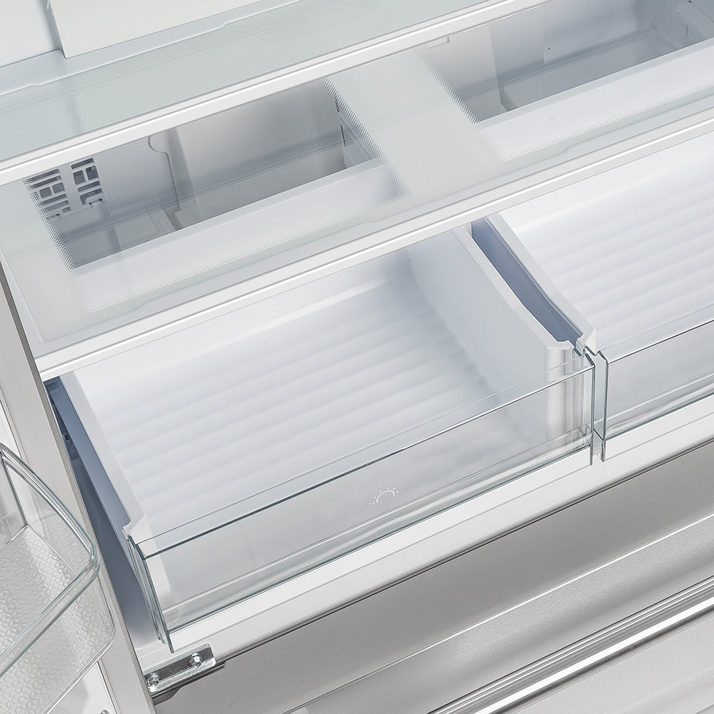 Forno Moena 40 in. 19.2 cu. ft. Built-In Stainless Steel Refrigerator with Ice Maker and Decorative Trim Kit | FFRBI1820-40MG