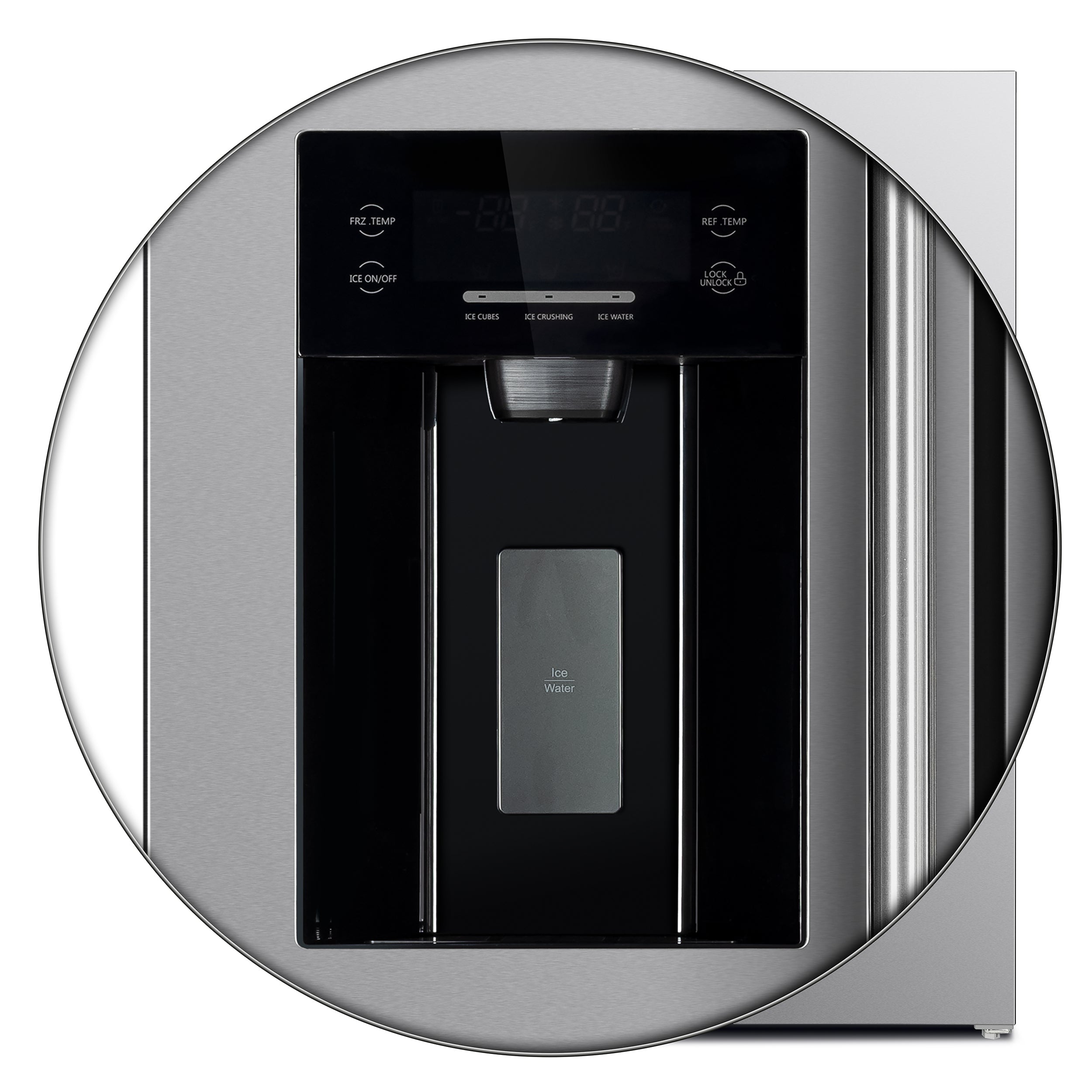 Forno Salerno 36 in. 20 cu. ft. Side-by-Side Stainless Steel Refrigerator with Water and Ice Dispenser | FFRBI1844-36SB