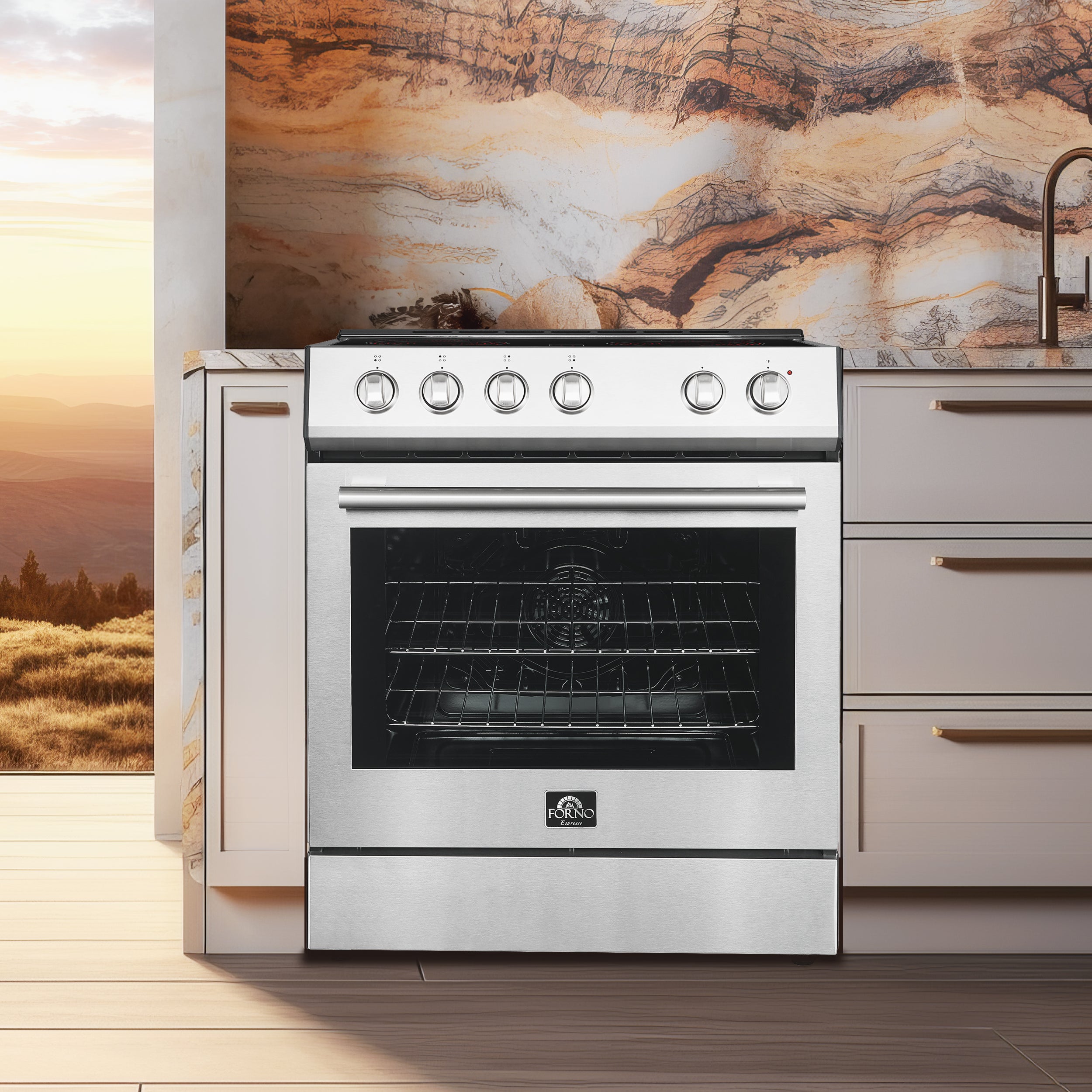 Forno Kitchen Package - 30" Electric Range and 30" Range Hood | FBDL-002-01US