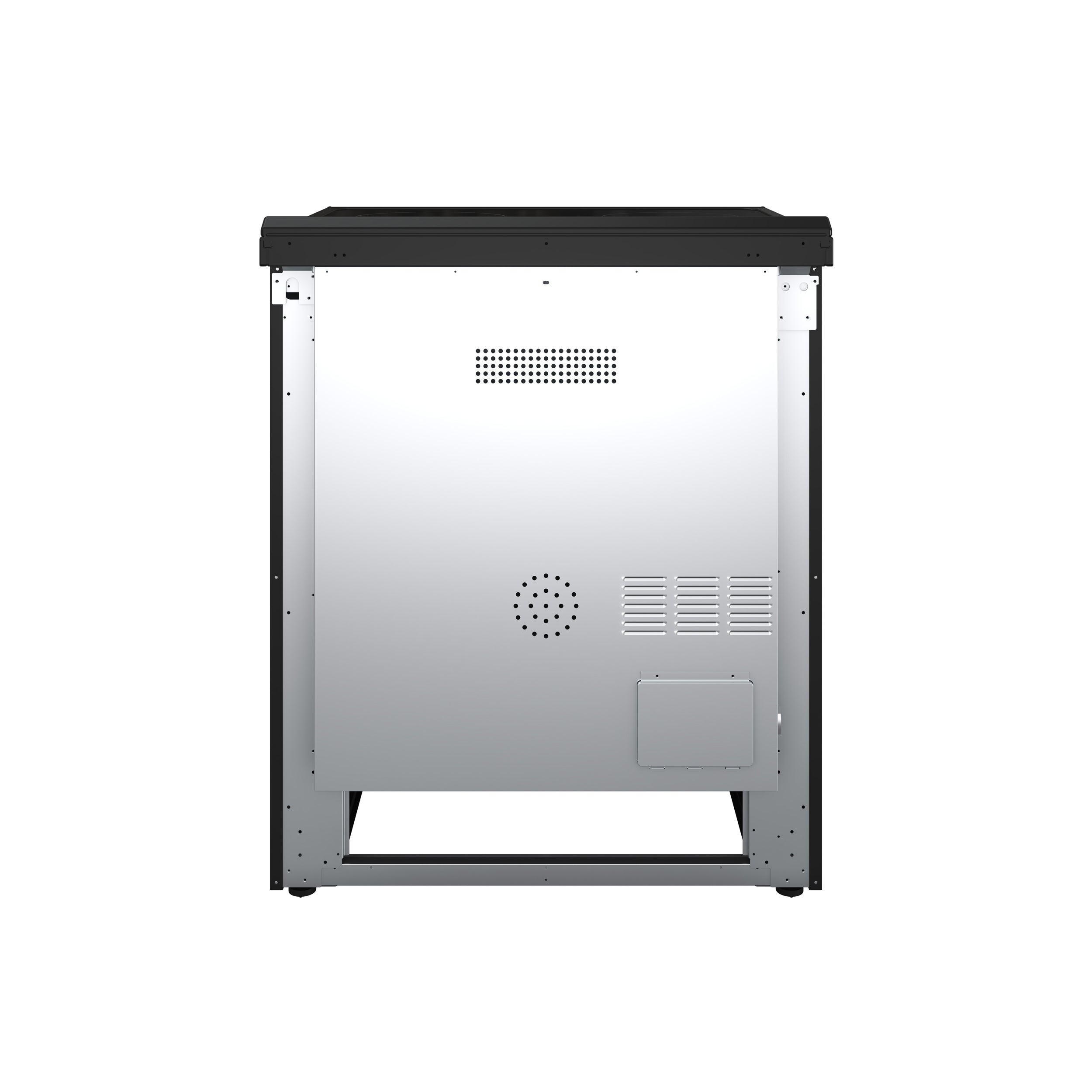 Forno Espresso Leonardo 30 in. 5 cu. ft. 4-Burner Black Electric Range with Antique Brass Accents | FFSEL6012-30BLK