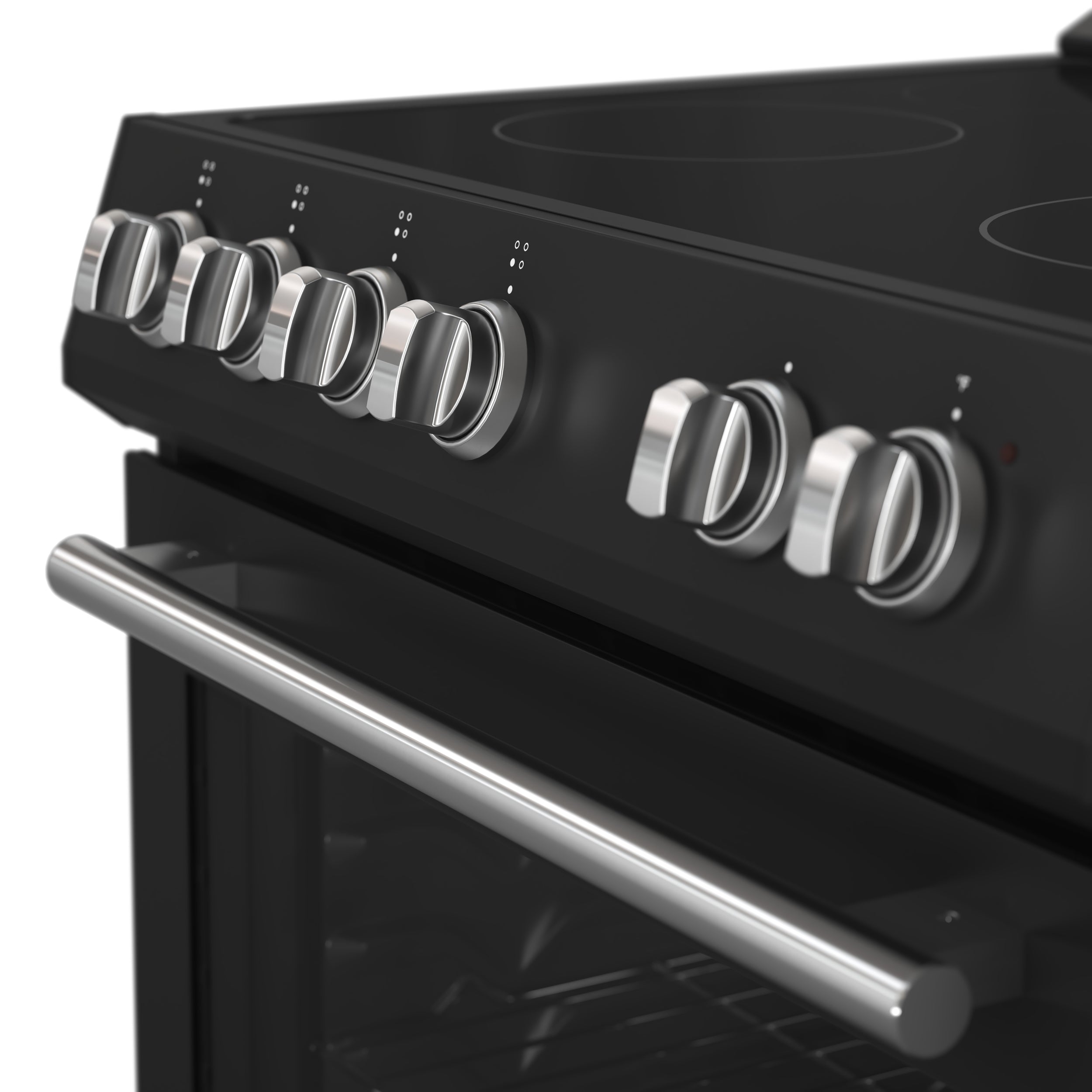 Forno Espresso Leonardo 30 in. 5 cu. ft. 4-Burner Black Electric Range with Antique Brass Accents | FFSEL6012-30BLK