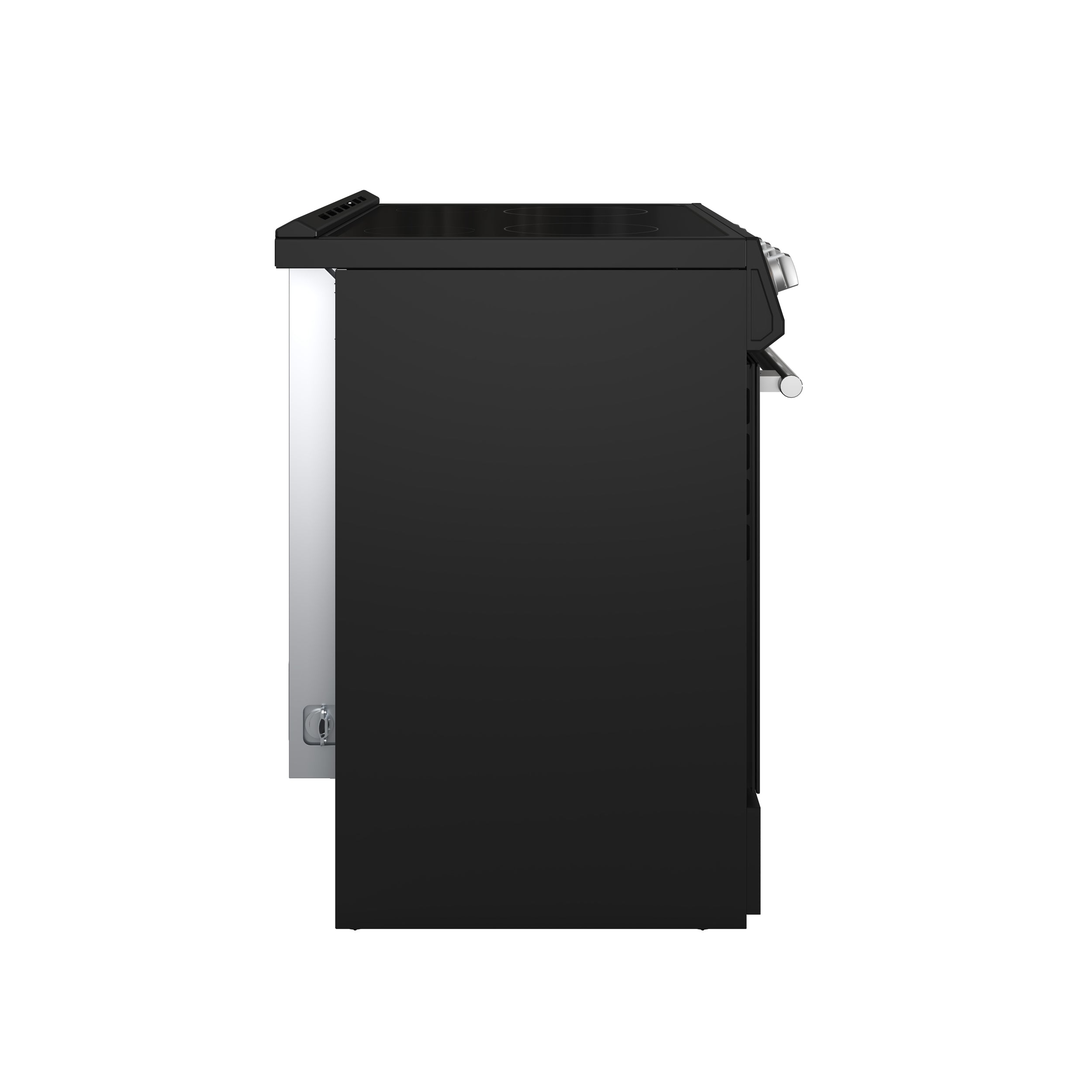 Forno Espresso Leonardo 30 in. 5 cu. ft. 4-Burner Black Electric Range with Antique Brass Accents | FFSEL6012-30BLK