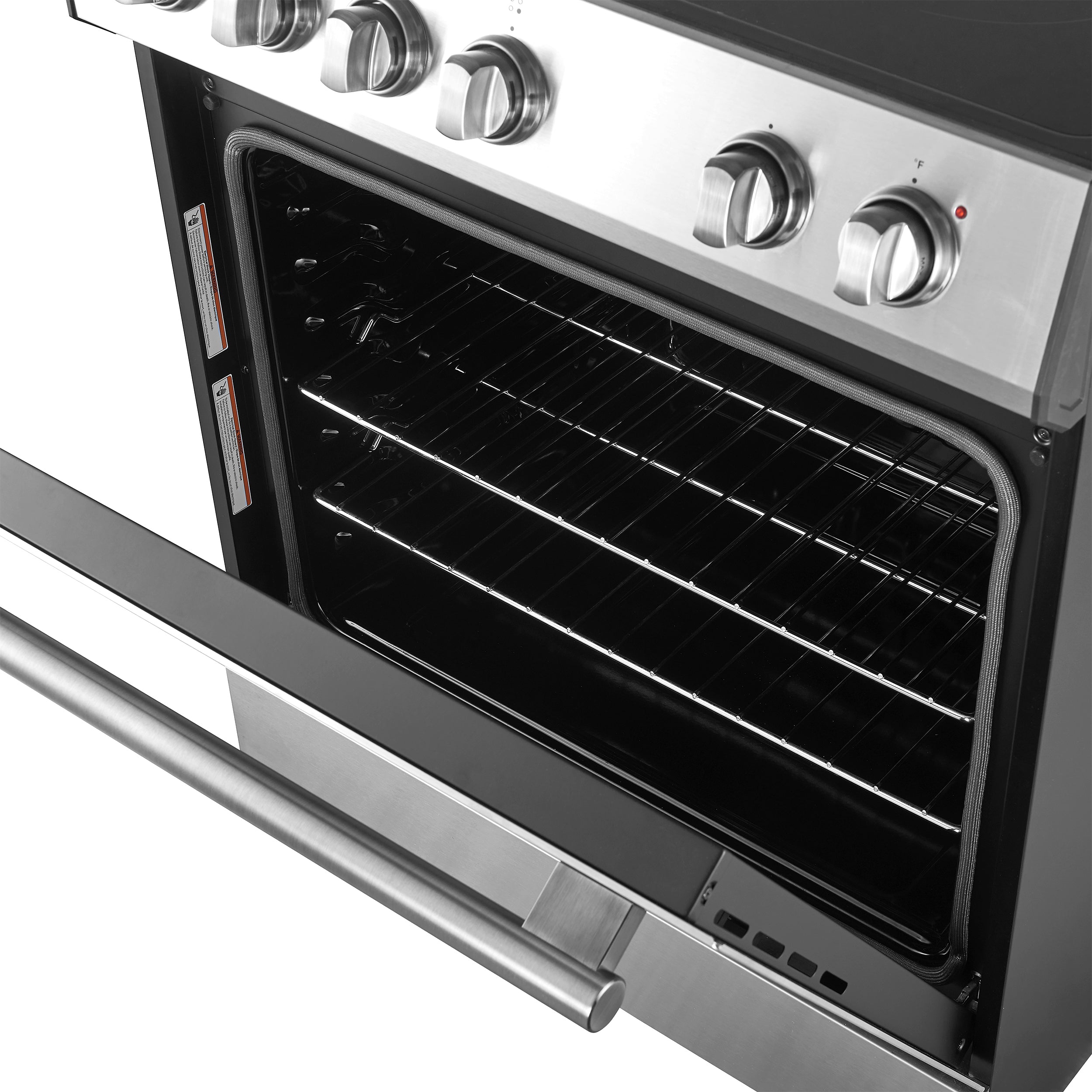 Forno Espresso Leonardo 30 in. 5 cu. ft. 4-Burner Stainless Steel Electric Range | FFSEL6012-30