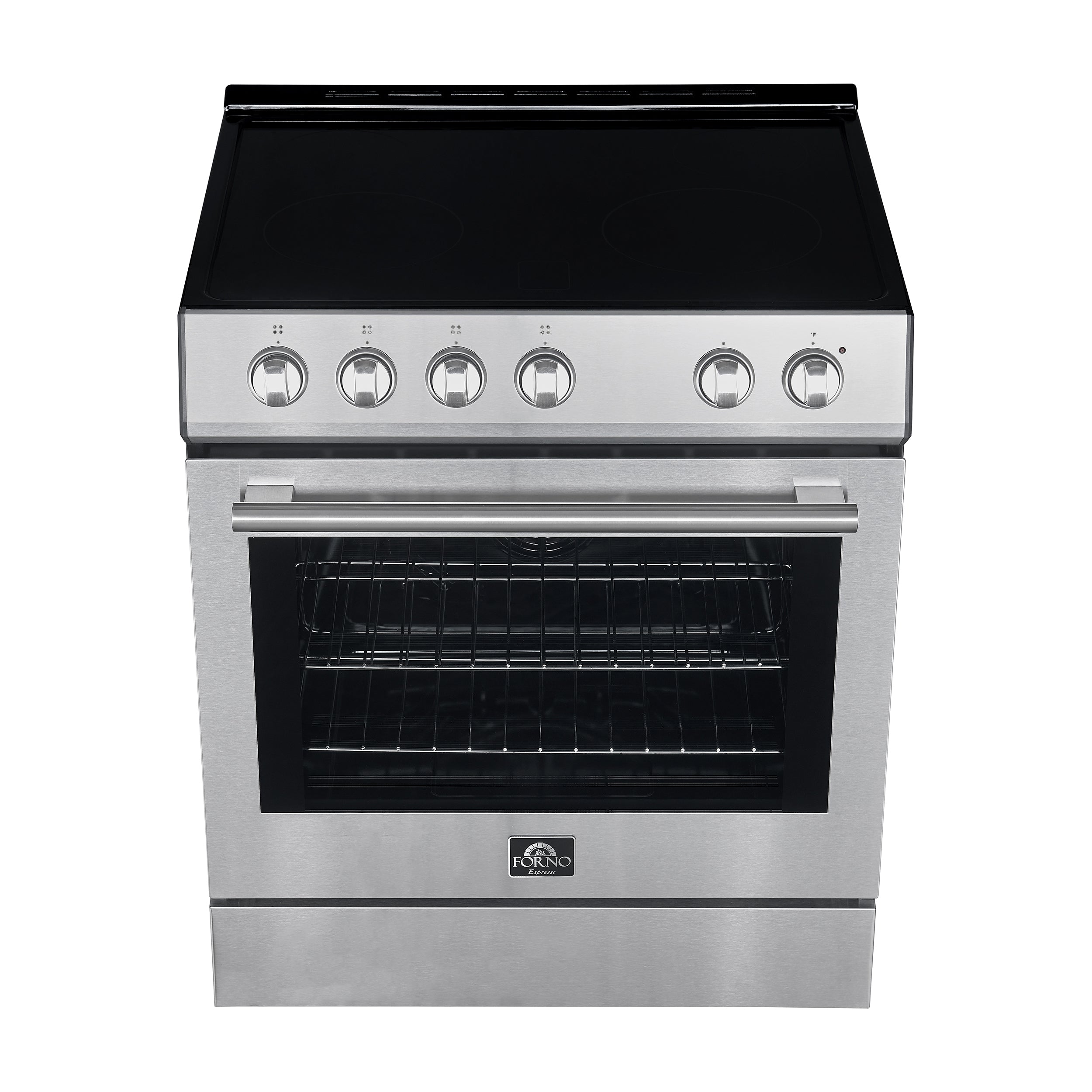 Forno Espresso Leonardo 30 in. 5 cu. ft. 4-Burner Stainless Steel Electric Range | FFSEL6012-30
