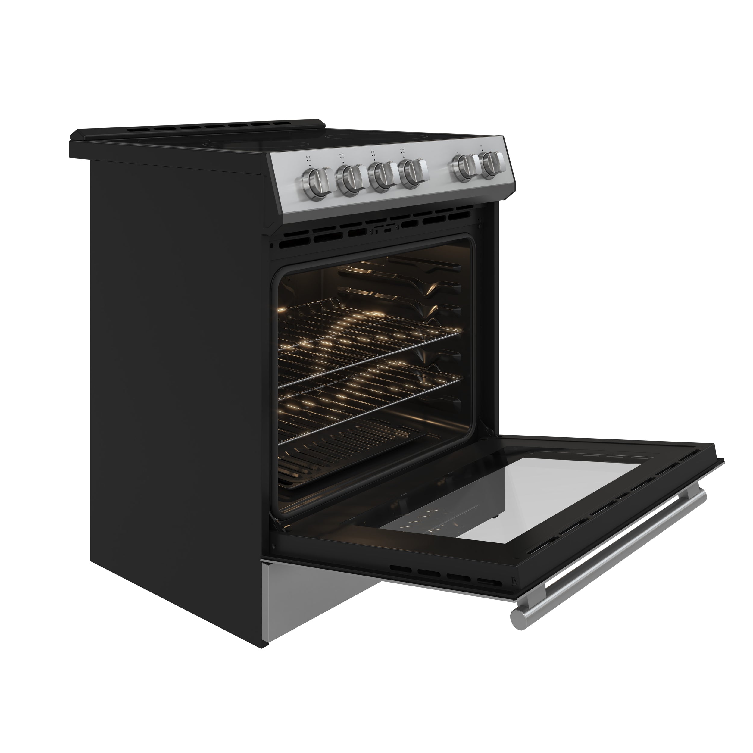 Forno Espresso Leonardo 30 in. 5 cu. ft. 4-Burner Stainless Steel Electric Range | FFSEL6012-30