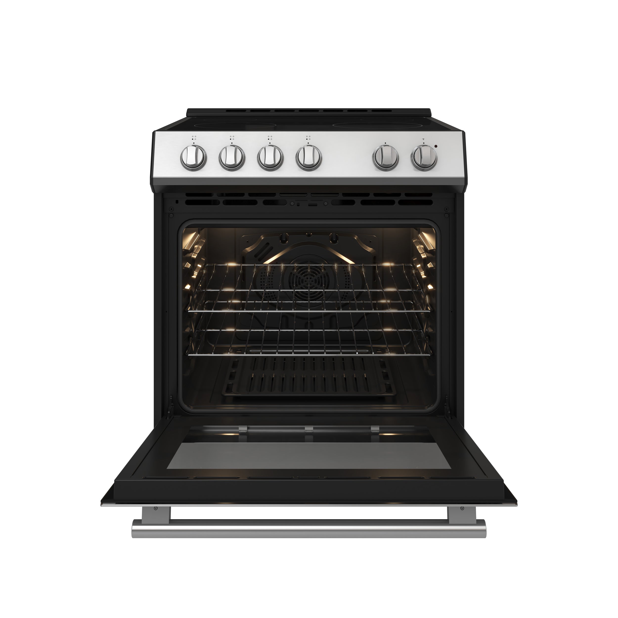 Forno Espresso Leonardo 30 in. 5 cu. ft. 4-Burner Stainless Steel Electric Range | FFSEL6012-30