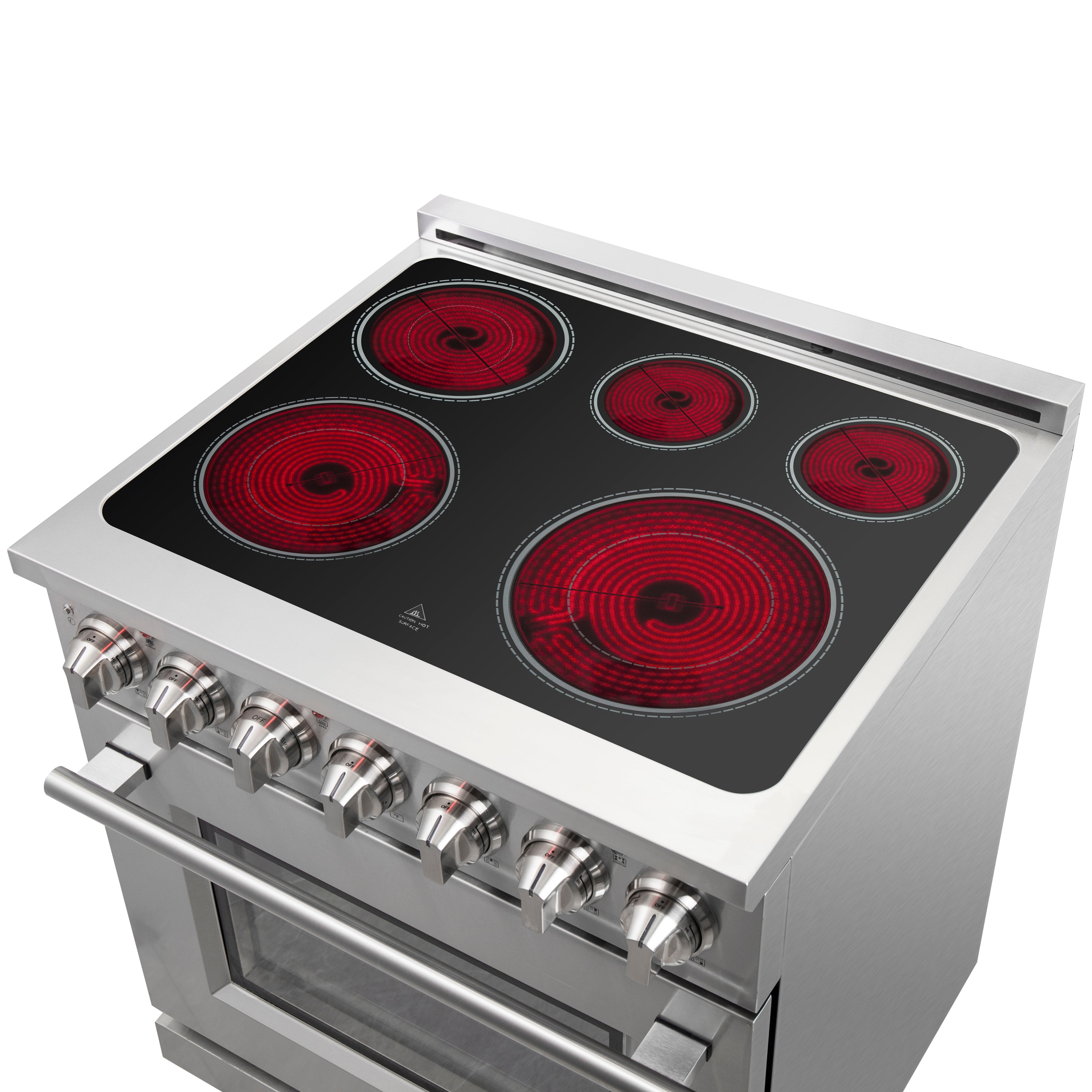 Forno Massimo 30 in. 4.32 cu. ft. 5-Burner Stainless Steel Electric Range | FFSEL6020-30