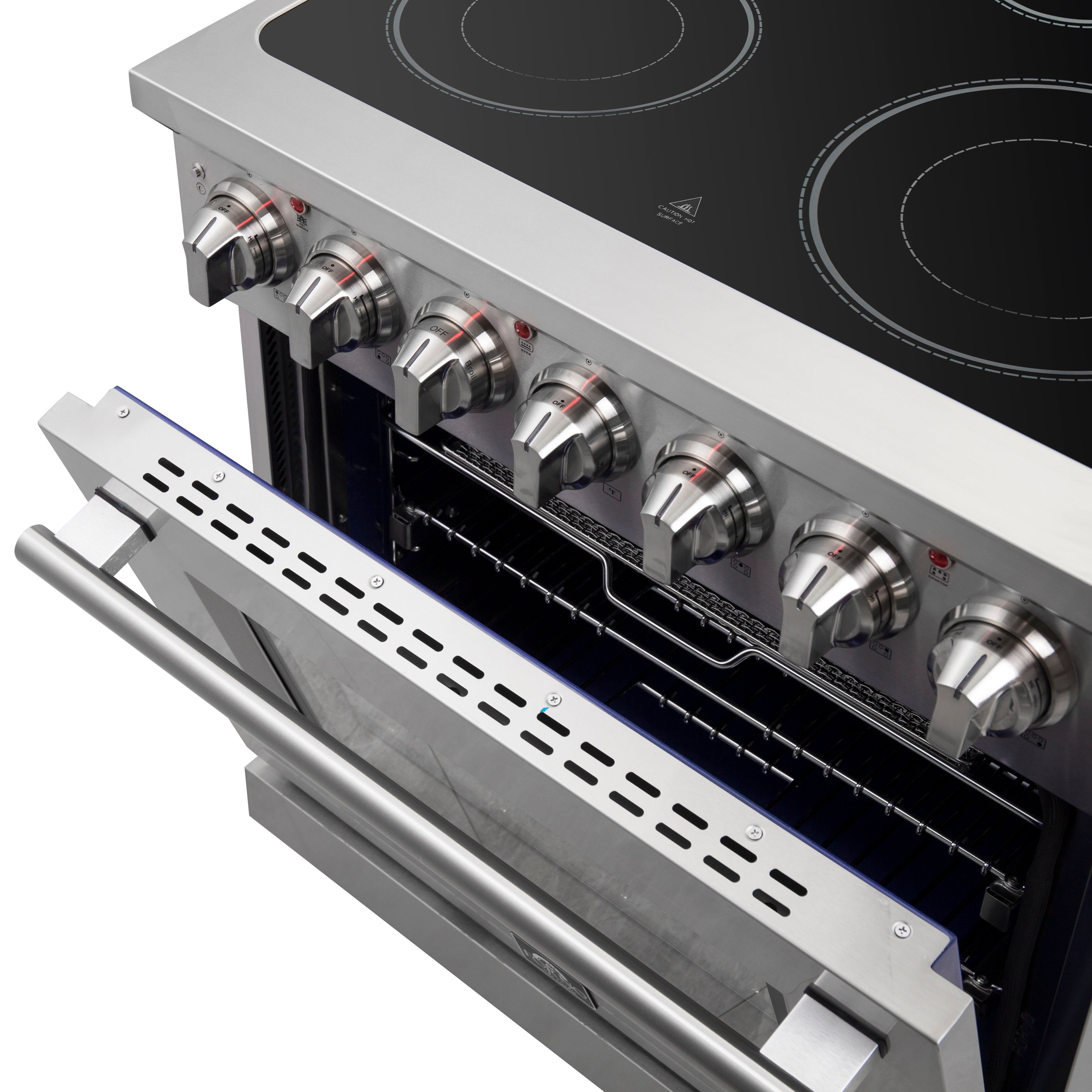 Forno Massimo 30 in. 4.32 cu. ft. 5-Burner Stainless Steel Electric Range | FFSEL6020-30