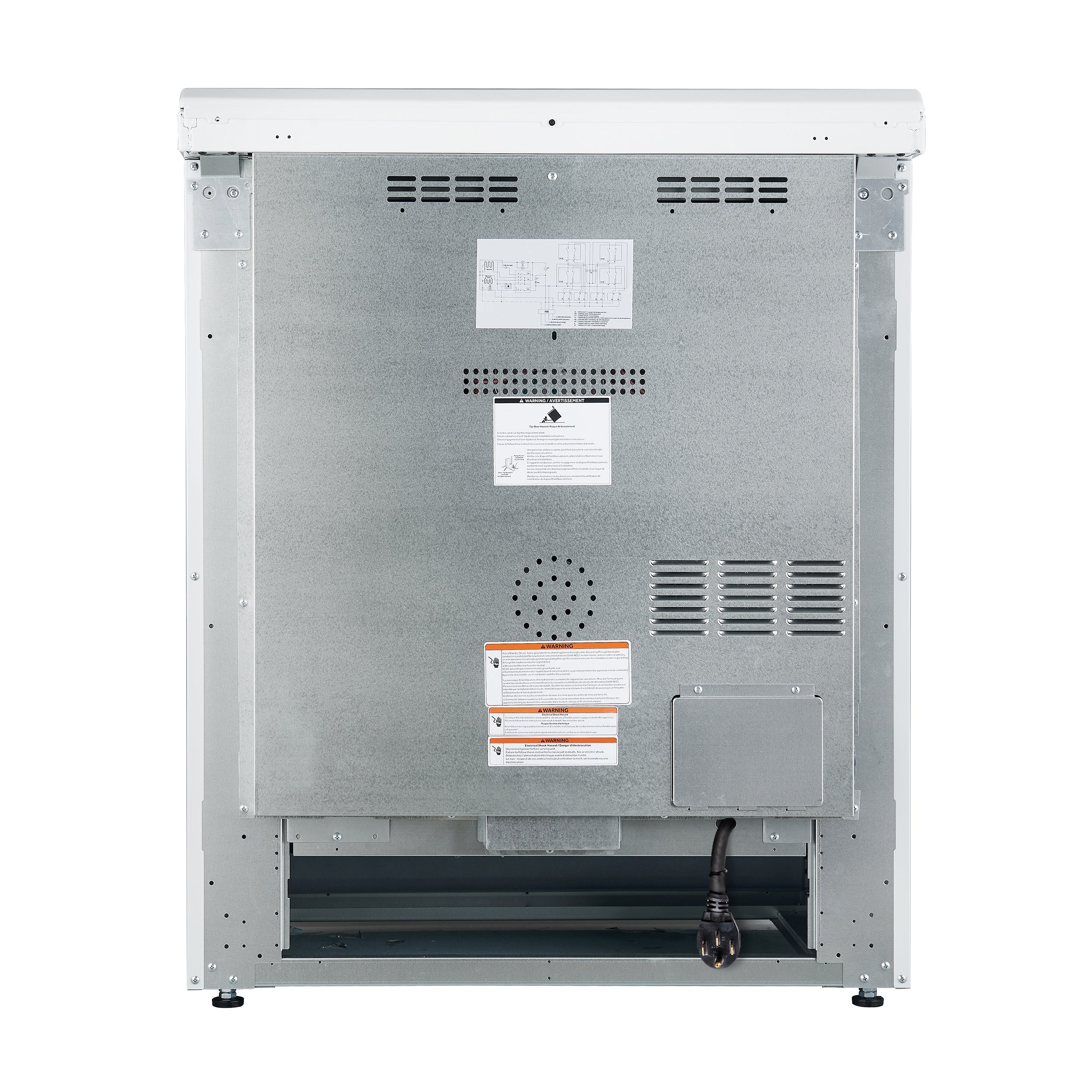 Forno Espresso Leonardo 30 in. 5 cu. ft. 4-Burner White Electric Range with Antique Brass Accents | FFSEL6022-30WHT