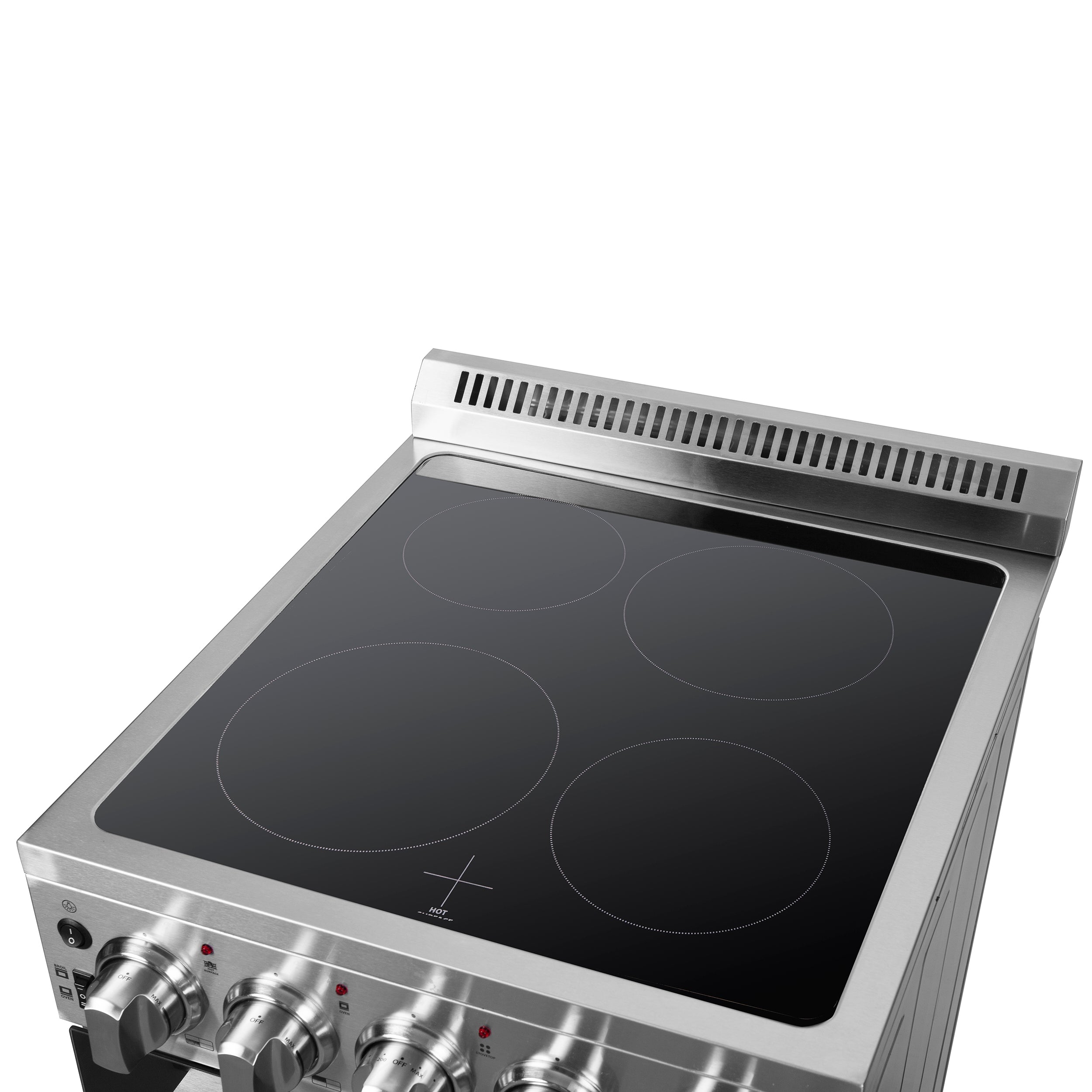 Forno Loiano 24 in. 2.3 cu.ft. Stainless Steel Electric Range with 4 Burners, Air Fry Kit and Storage Drawer | FFSEL6069-24