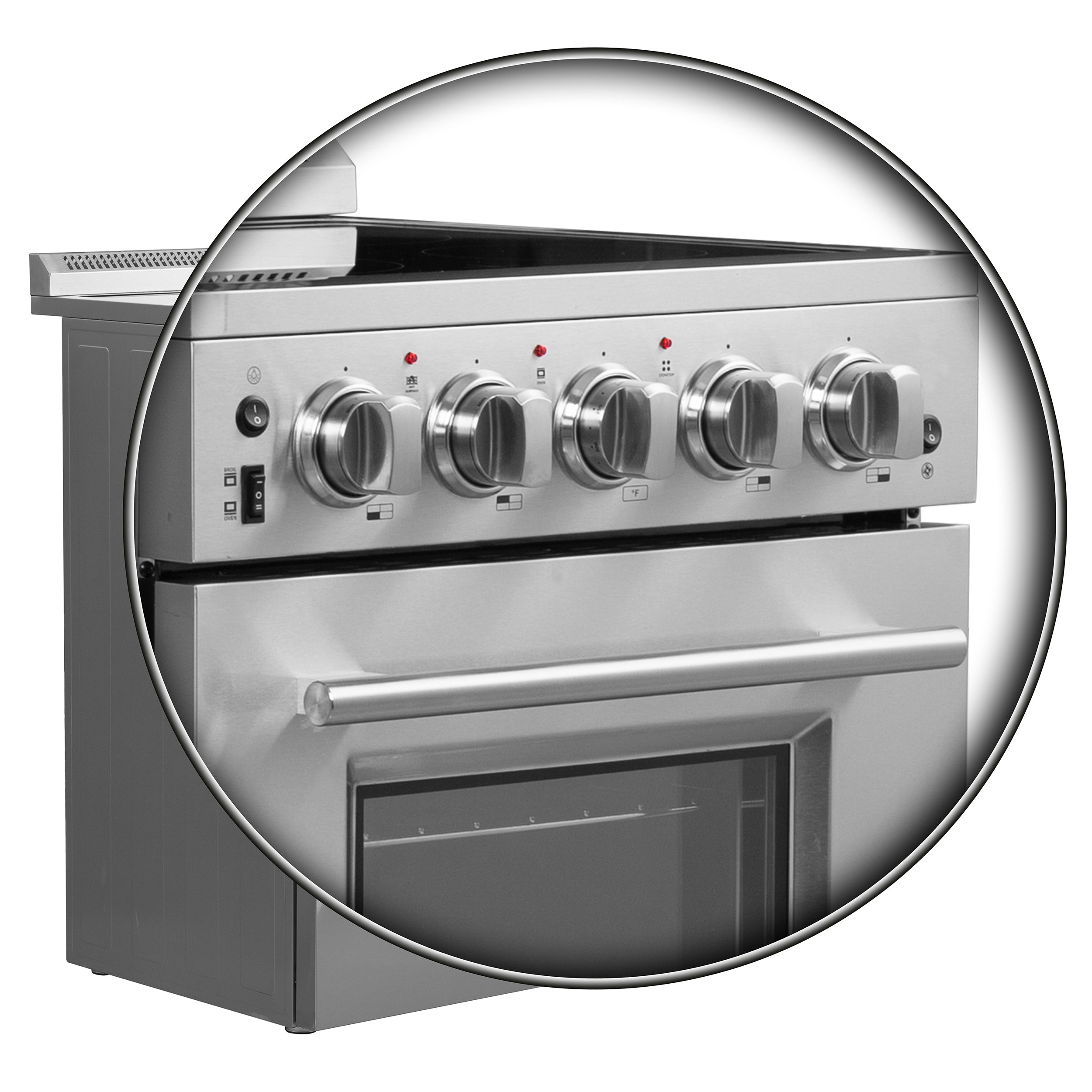 Forno Loiano 24 in. 2.3 cu.ft. Stainless Steel Electric Range with 4 Burners, Air Fry Kit and Storage Drawer | FFSEL6069-24
