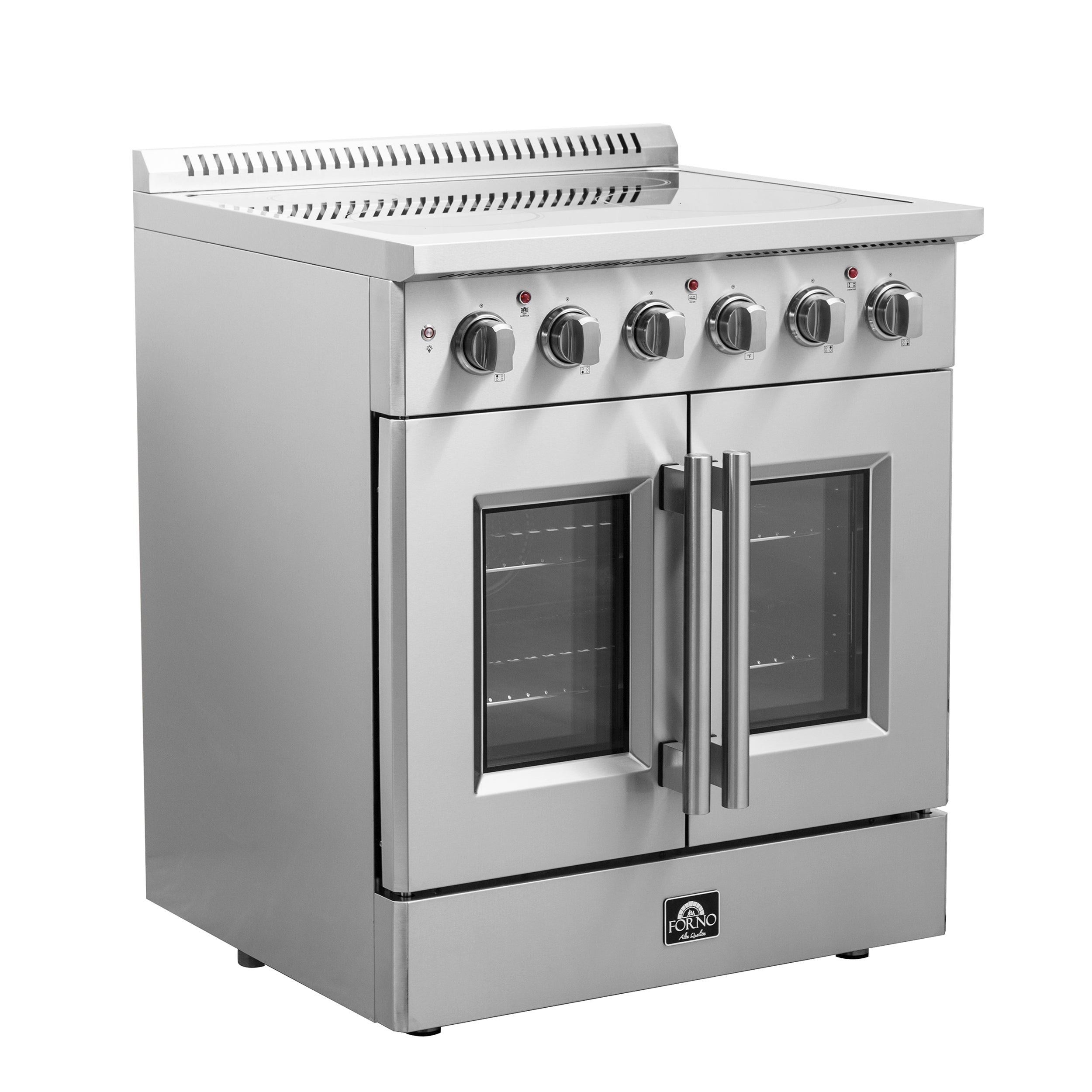 Forno Galiano 30 in. 4.32 cu. ft. 4-Burner Stainless Steel French Door Electric Range | FFSEL6917-30