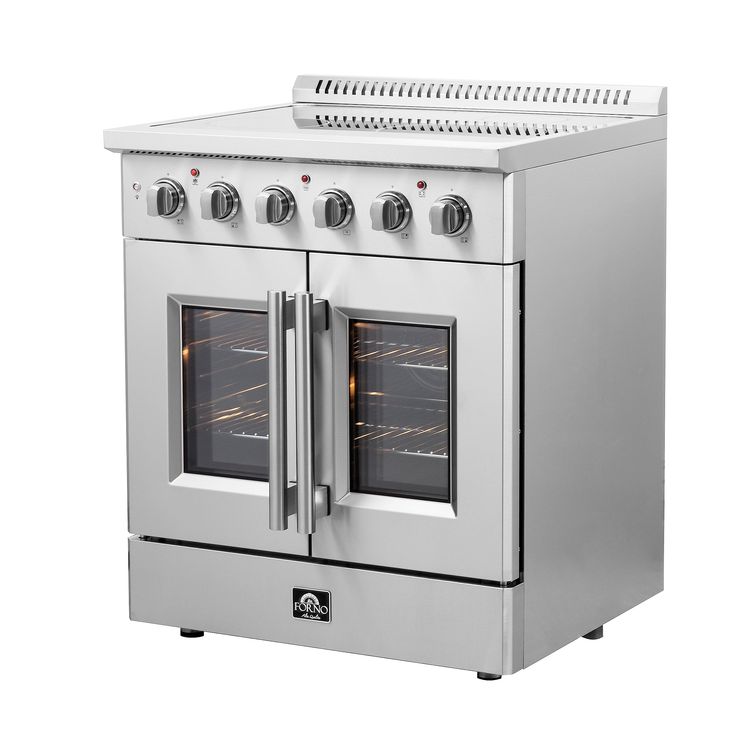 Forno Galiano 30 in. 4.32 cu. ft. 4-Burner Stainless Steel French Door Electric Range | FFSEL6917-30