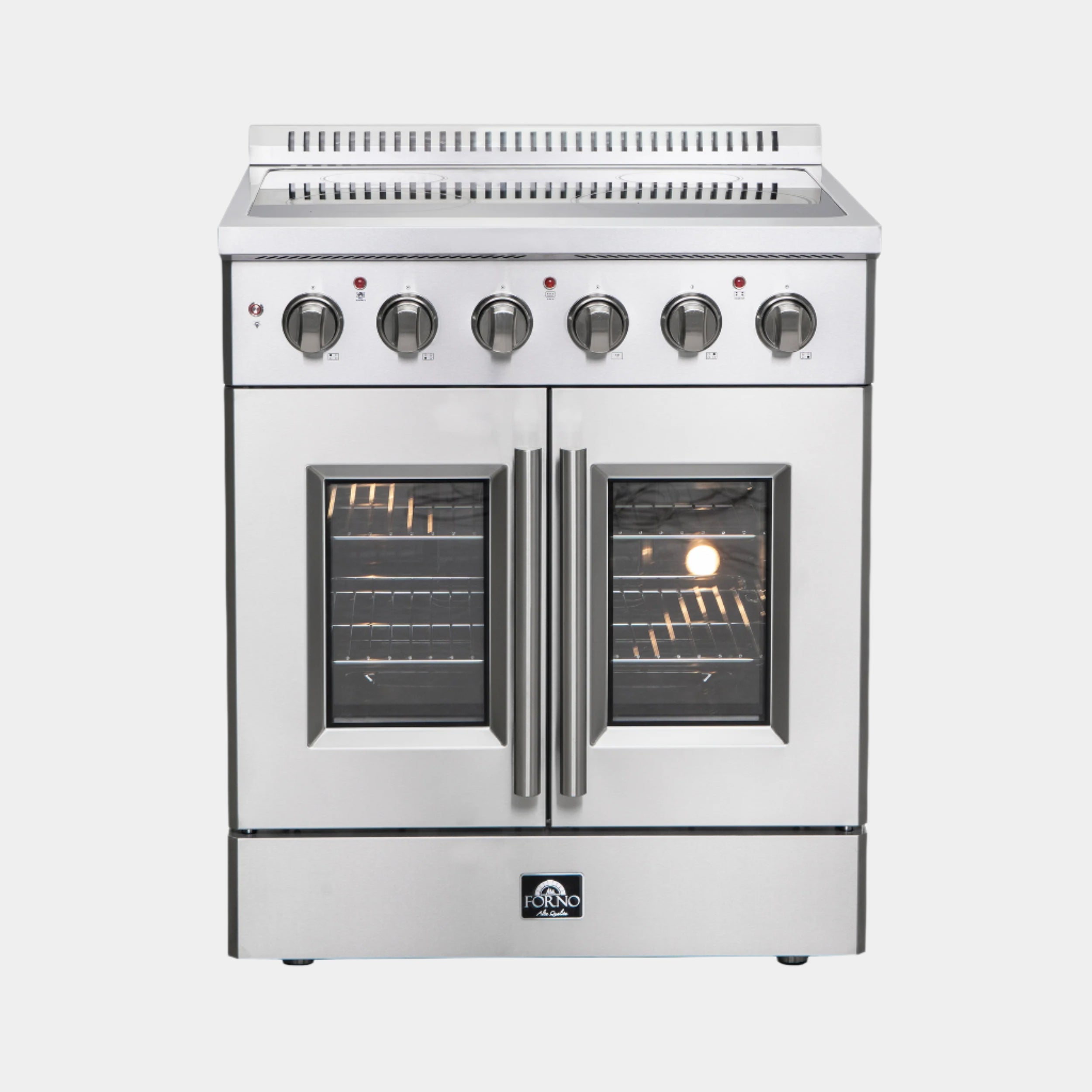 Forno Galiano 30-Inch Freestanding French Door Electric Range, True Convection, Energy Efficient