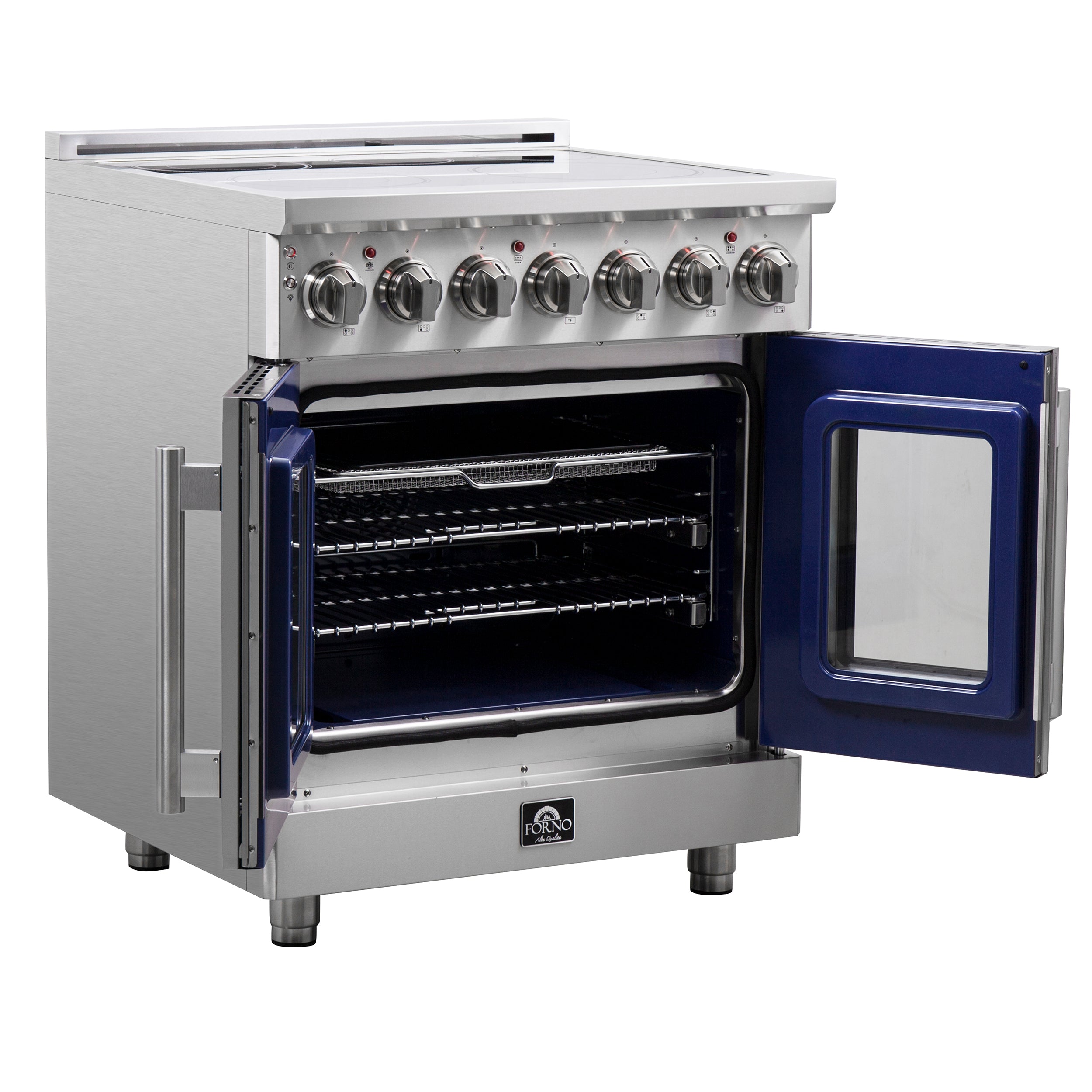 Forno Massimo 30 in. 4.32 cu. ft. 5-Burner Stainless Steel French Door Electric Range | FFSEL6955-30