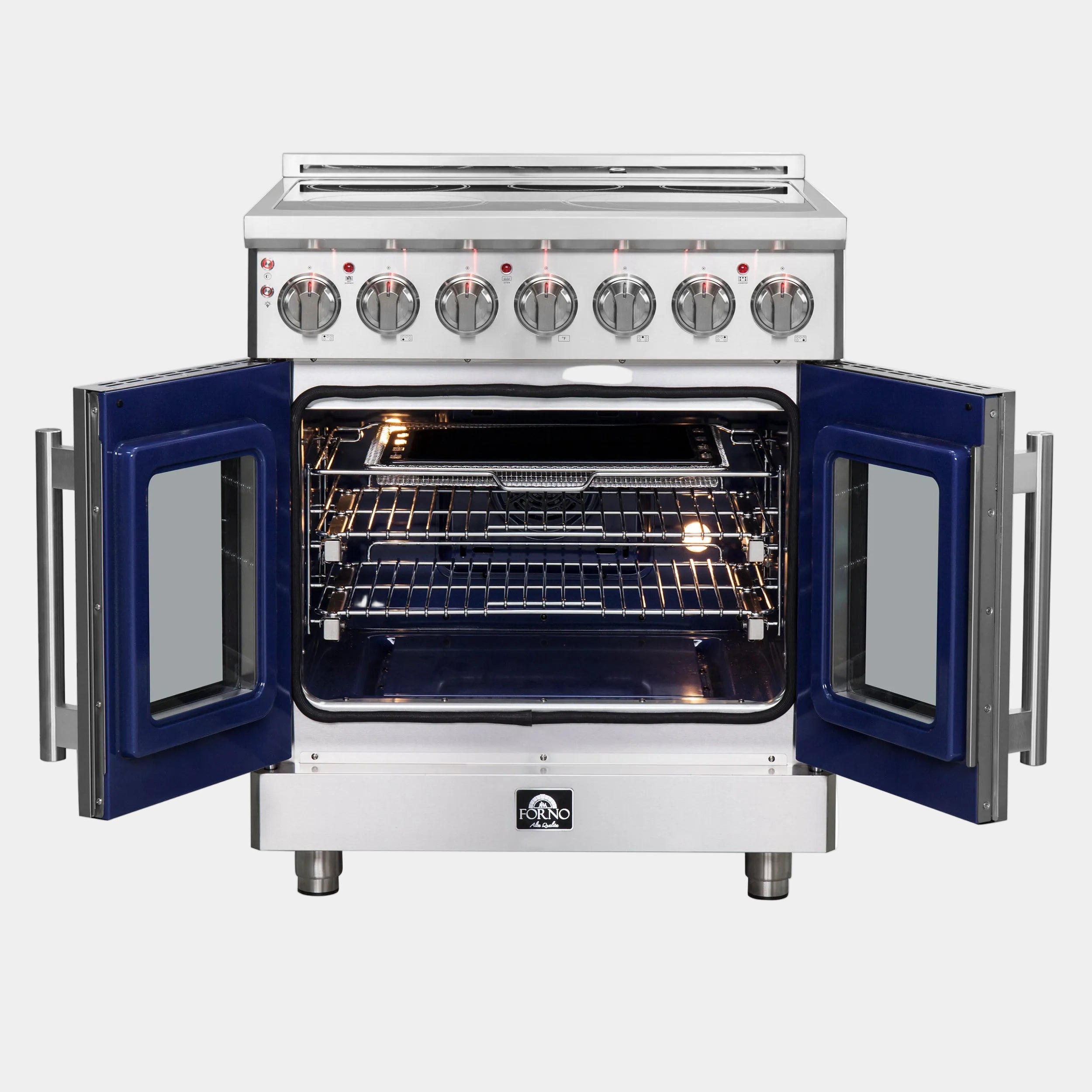 Forno Massimo 30 in. 4.32 cu. ft. 5-Burner Stainless Steel French Door Electric Range | FFSEL6955-30
