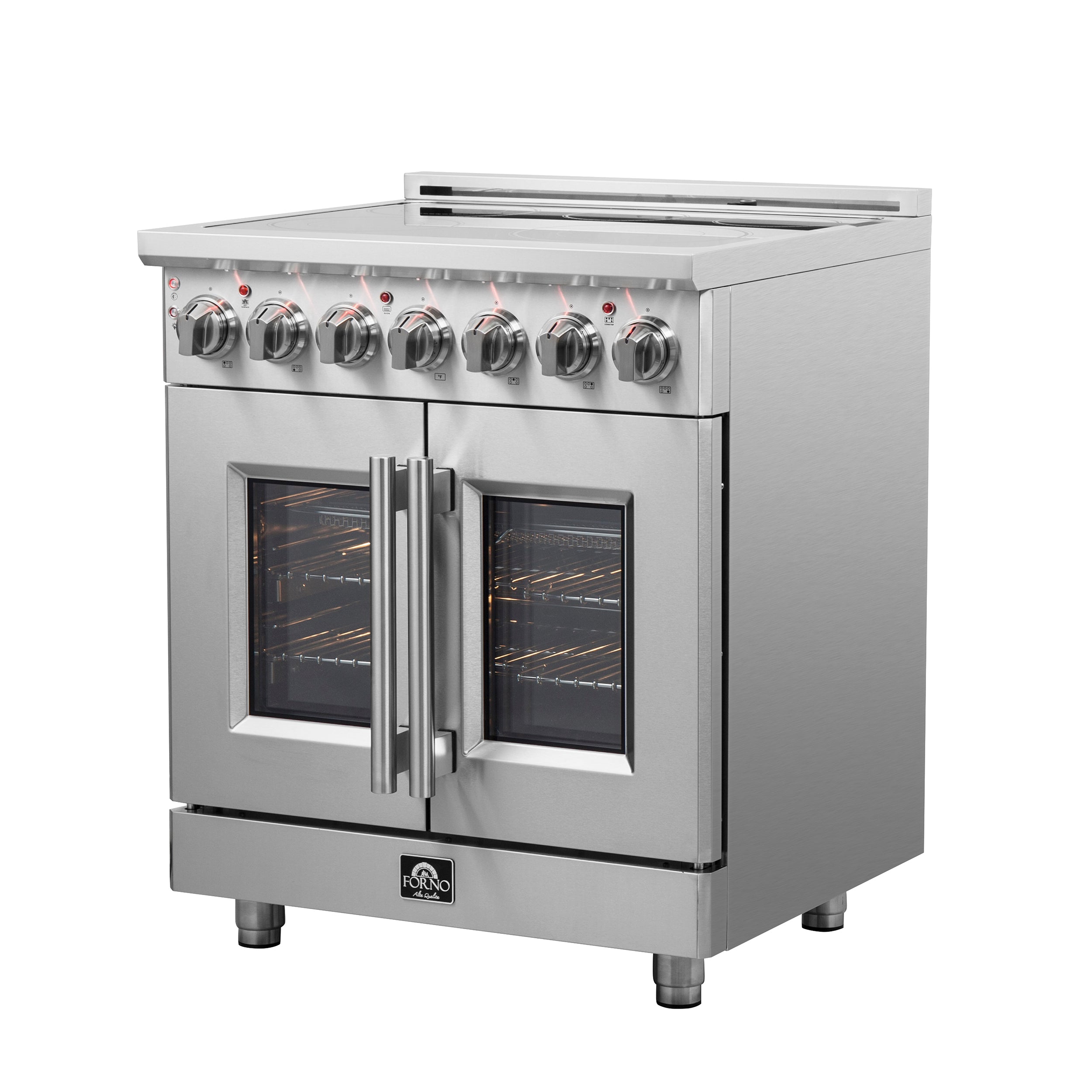 Forno Massimo 30 in. 4.32 cu. ft. 5-Burner Stainless Steel French Door Electric Range | FFSEL6955-30