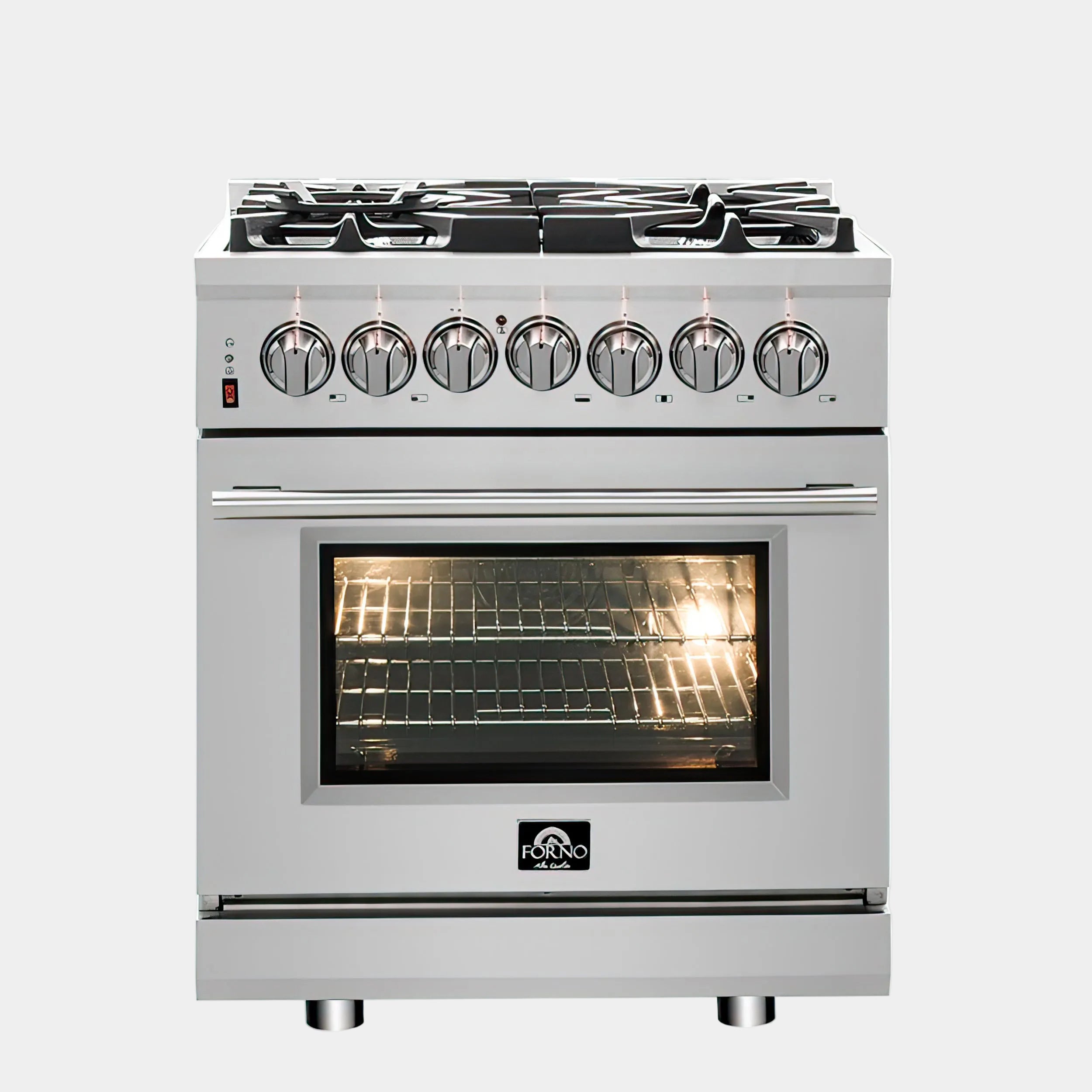 Forno Massimo 30 in. 4.32 cu. ft. 5-Burner Stainless Steel Dual Fuel Range | FFSGS6125-30