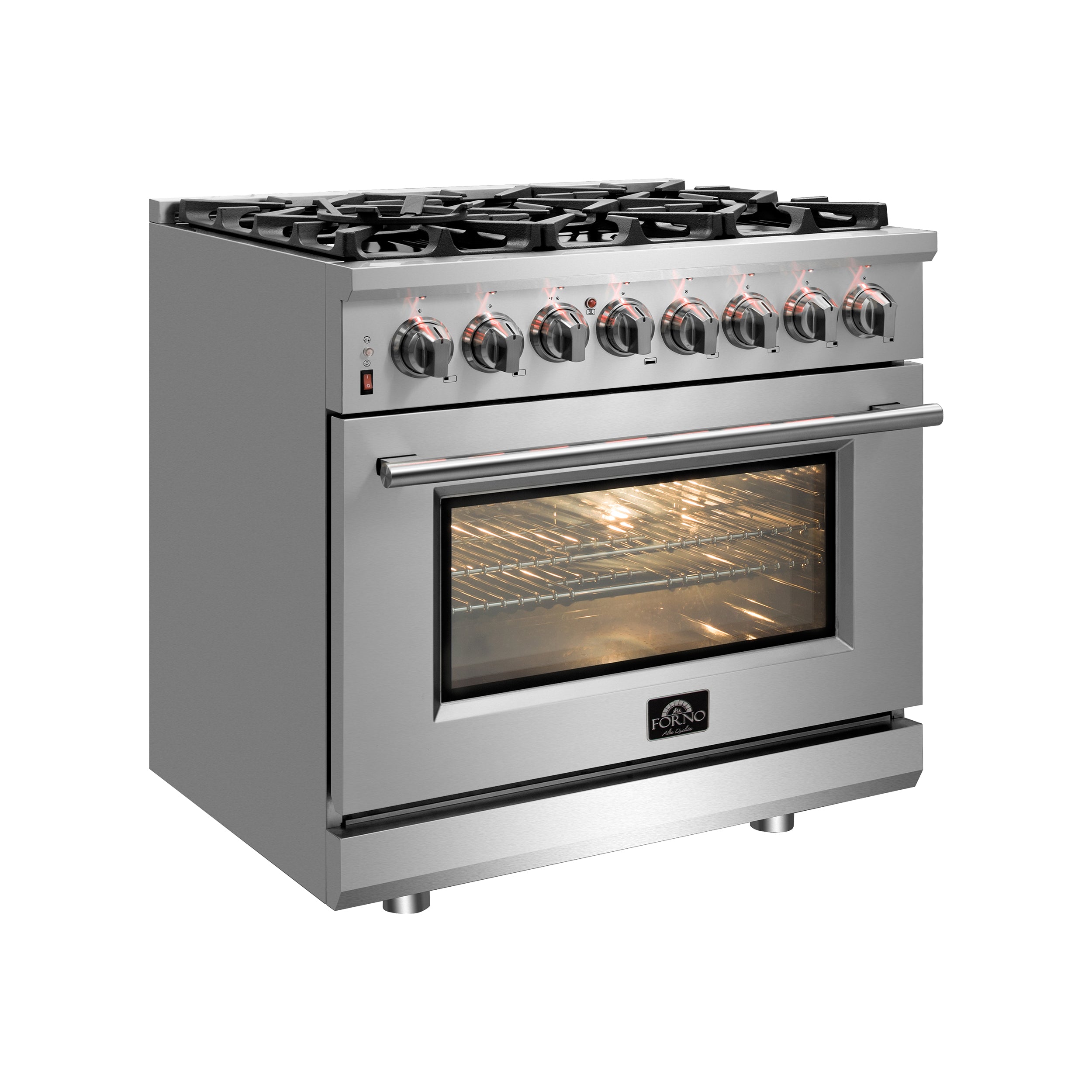 Forno Massimo 30 in. 4.32 cu. ft. 5-Burner Stainless Steel Dual Fuel Range | FFSGS6125-30