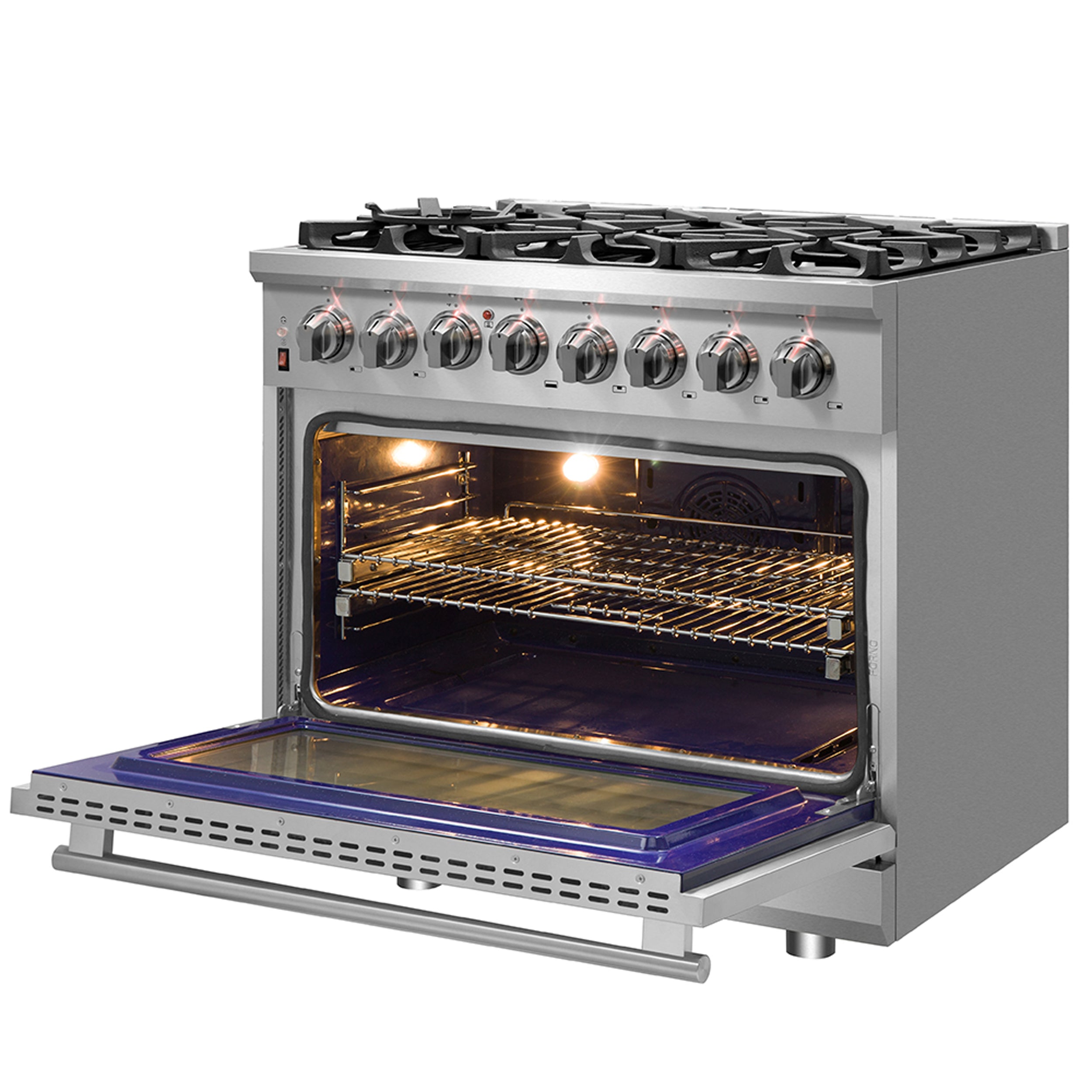 Forno Massimo 36 in. 5.36 cu. ft. 6-Burner Stainless Steel Dual Fuel Range | FFSGS6125-36