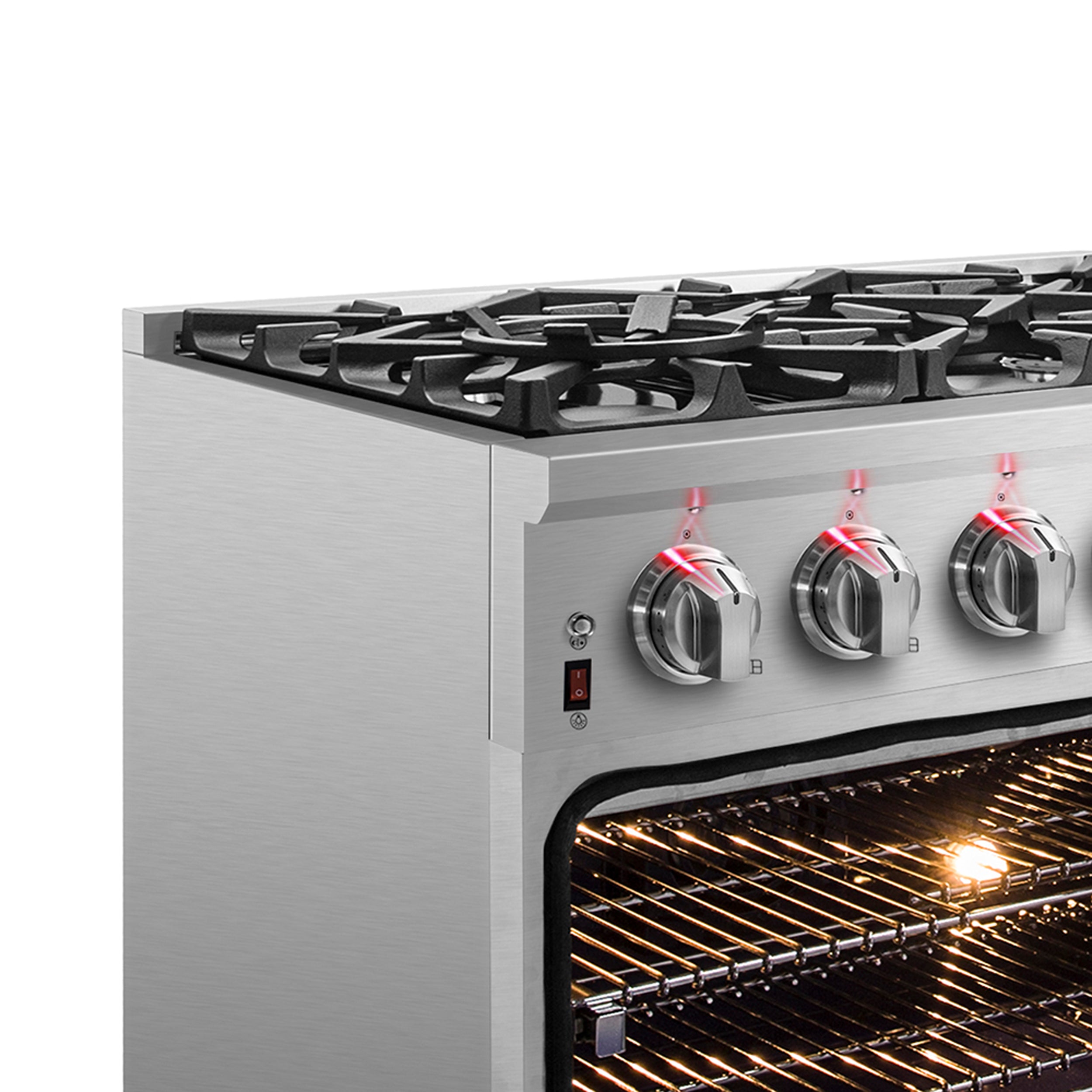 Forno Massimo 36 in. 5.36 cu. ft. 6-Burner Stainless Steel Dual Fuel Range | FFSGS6125-36
