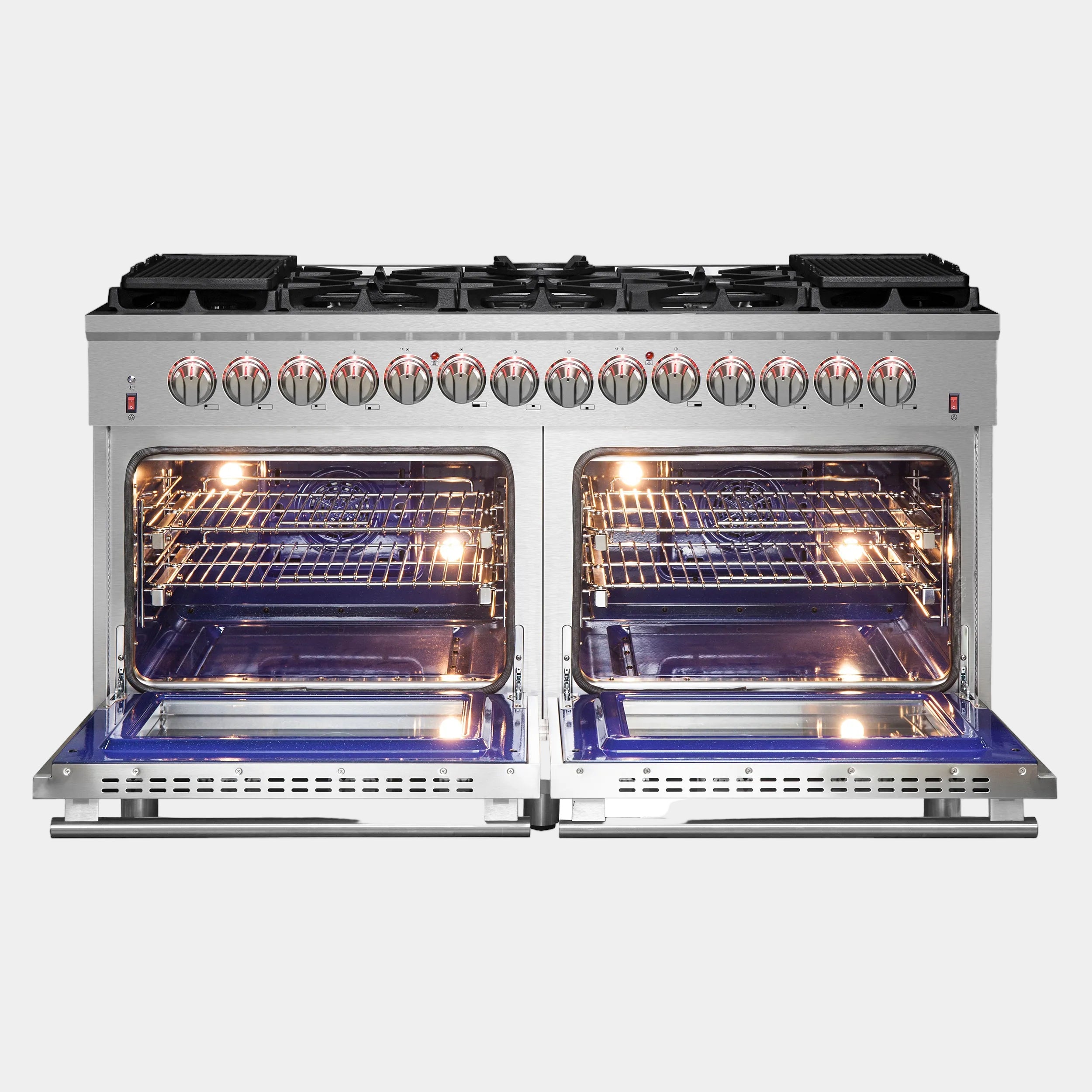 Forno Massimo 60 in. 8.64 cu. ft. 10-Burner Stainless Steel Dual Fuel Range | FFSGS6125-60