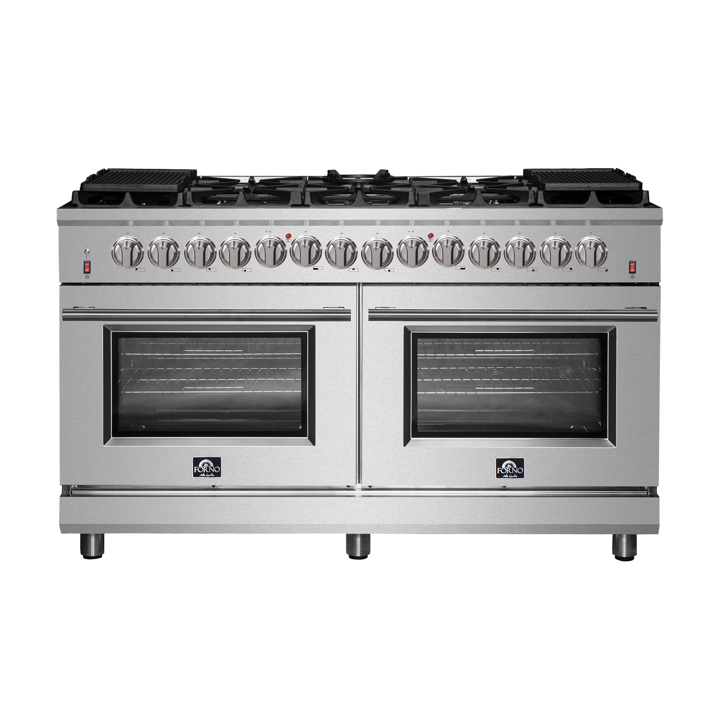 Forno Massimo 60 in. 8.64 cu. ft. 10-Burner Stainless Steel Dual Fuel Range | FFSGS6125-60