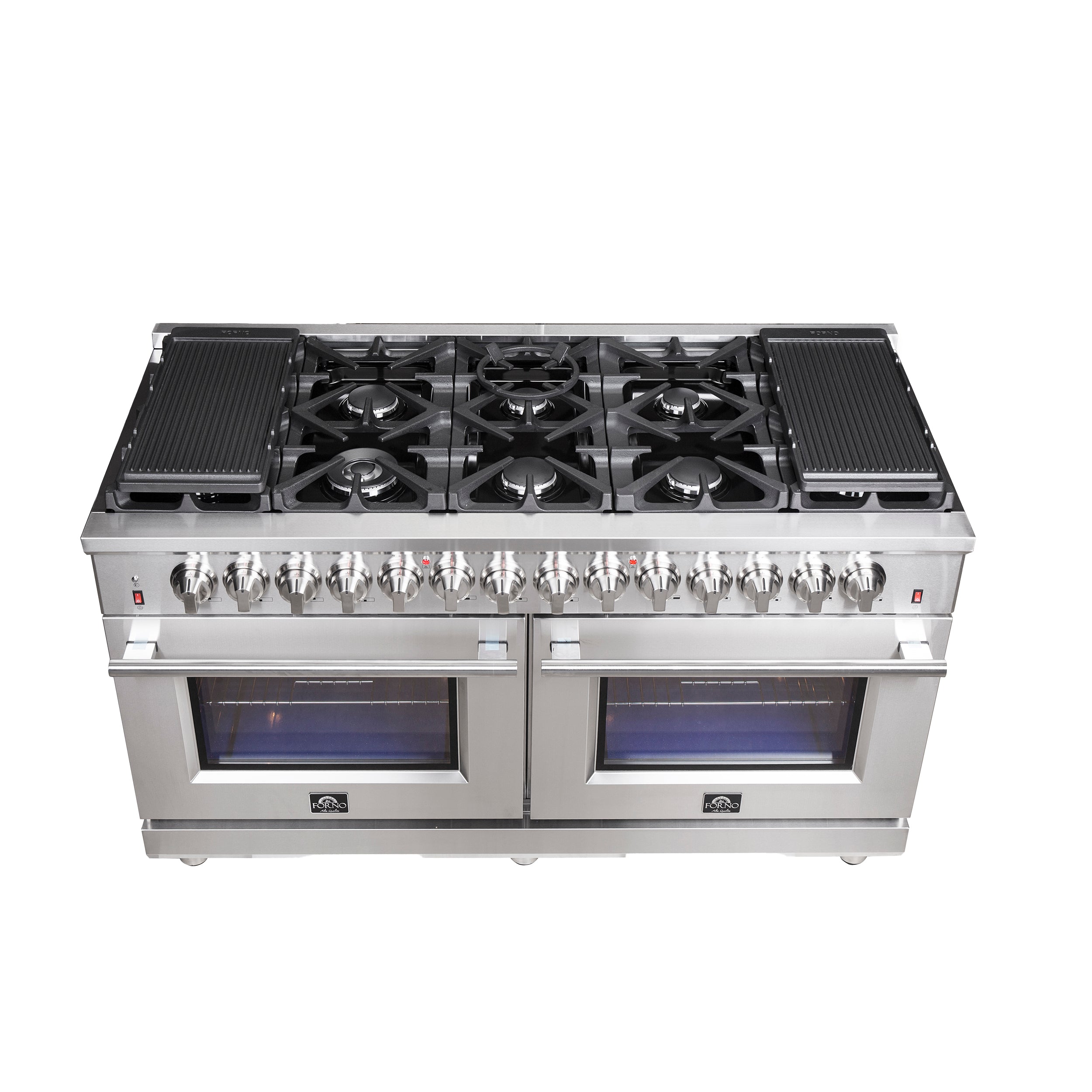 Forno Massimo 60 in. 8.64 cu. ft. 10-Burner Stainless Steel Dual Fuel Range | FFSGS6125-60