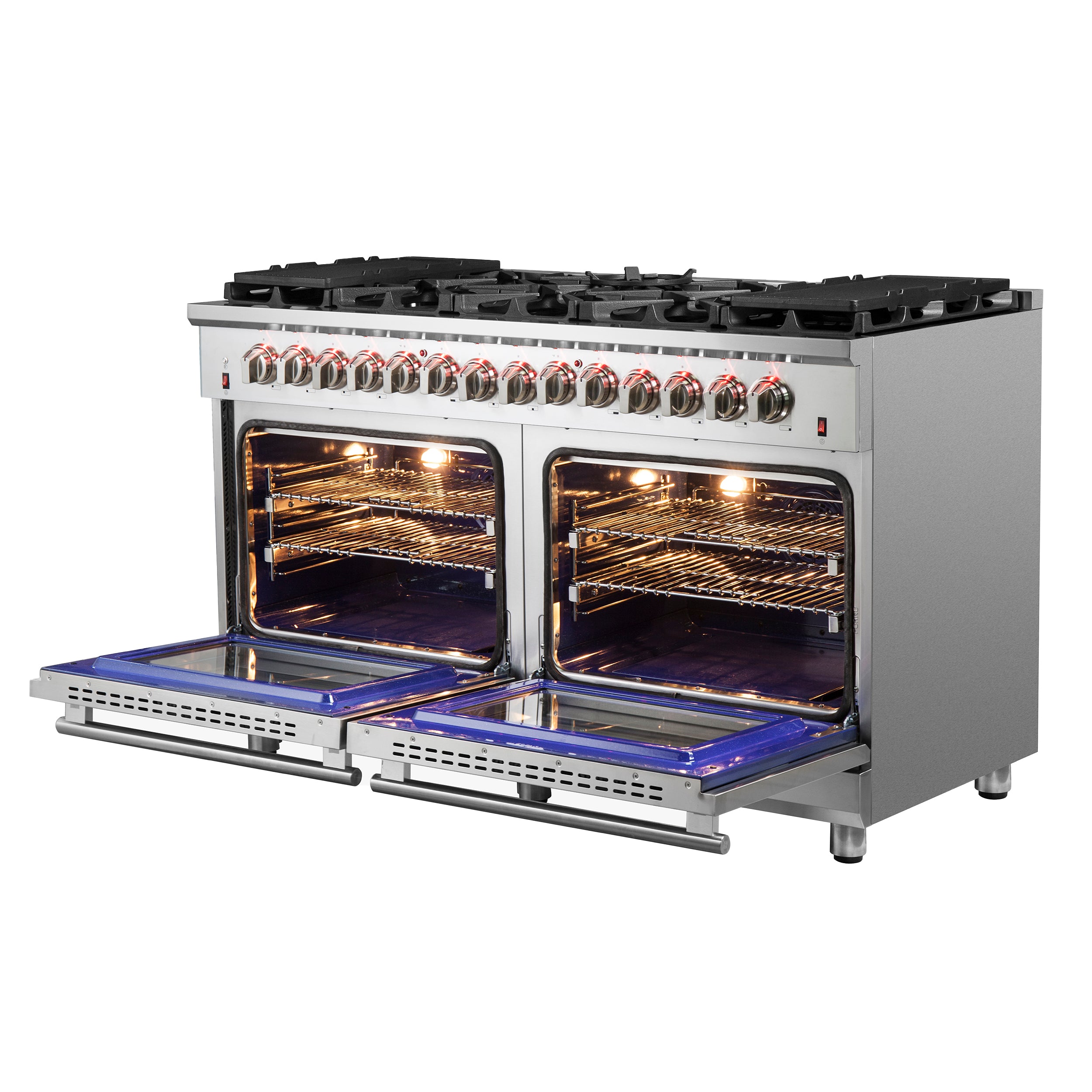 Forno Massimo 60 in. 8.64 cu. ft. 10-Burner Stainless Steel Dual Fuel Range | FFSGS6125-60