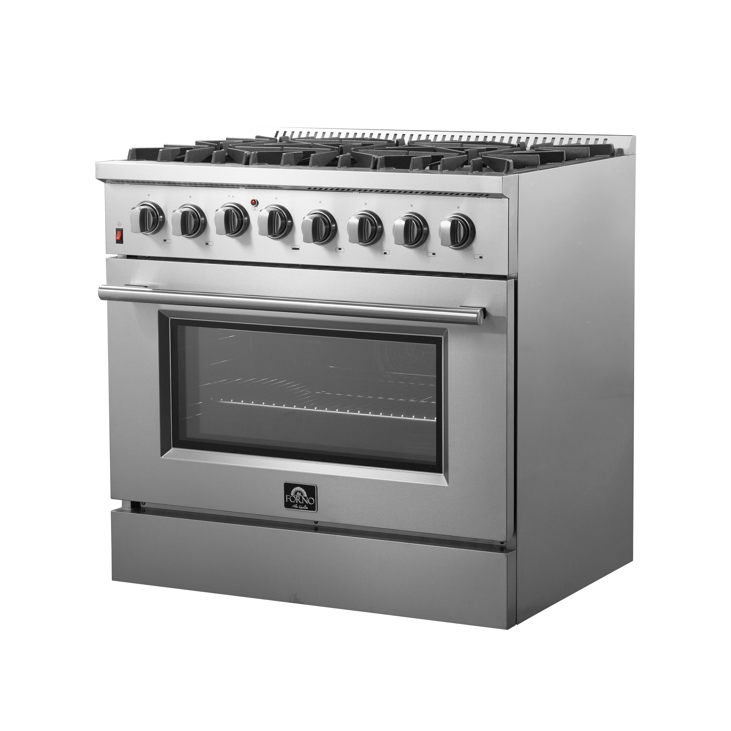 Forno Galiano 36 in. 5.26 cu. ft. 6-Burner Stainless Steel Dual Fuel Range | FFSGS6156-36