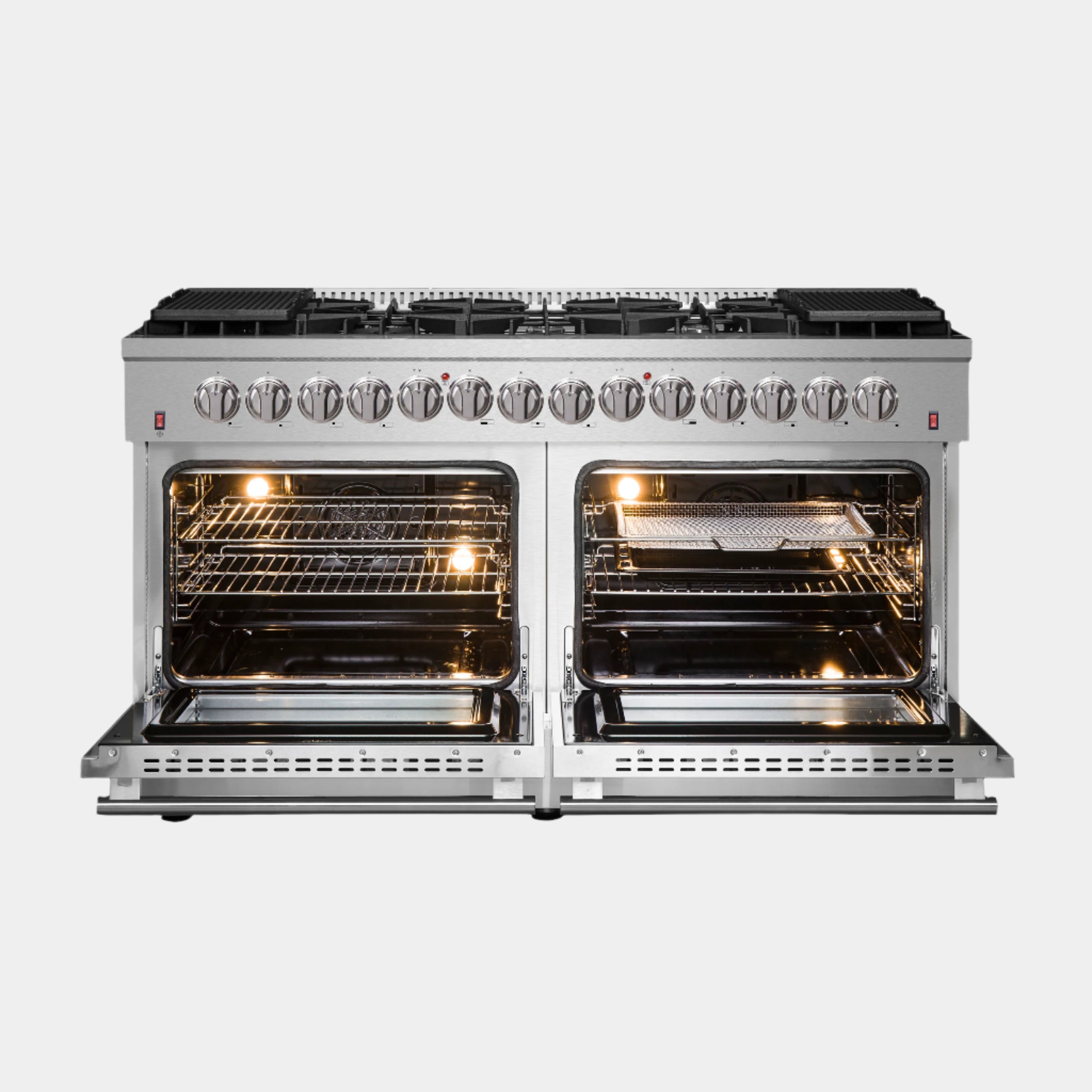 Forno Galiano 60 in. 8.64 cu. ft. 10-Burner Stainless Steel Dual Fuel Range | FFSGS6156-60