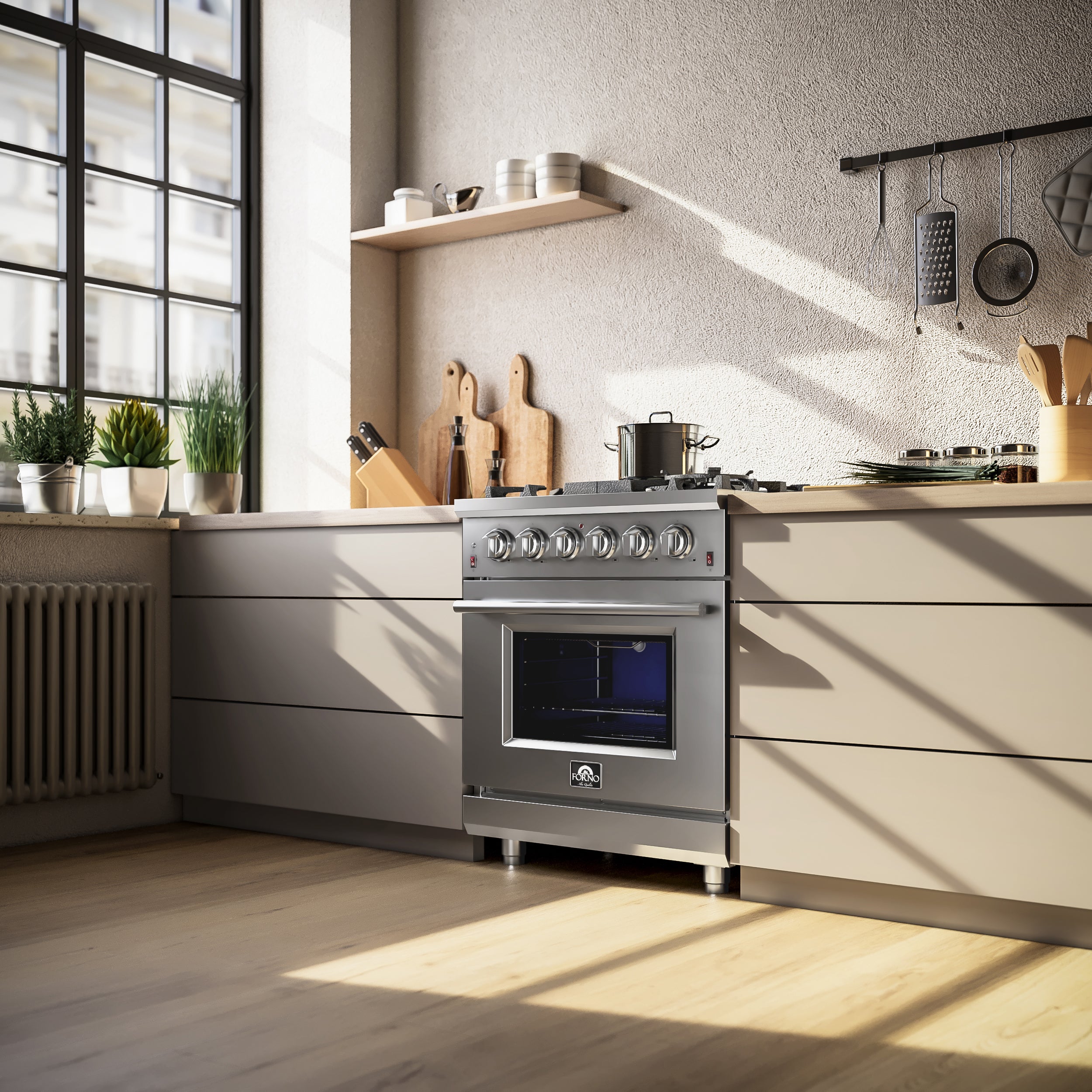 Forno Massimo 30 in. 4.32 cu. ft. 5-Burner Stainless Steel Gas Range | FFSGS6239-30