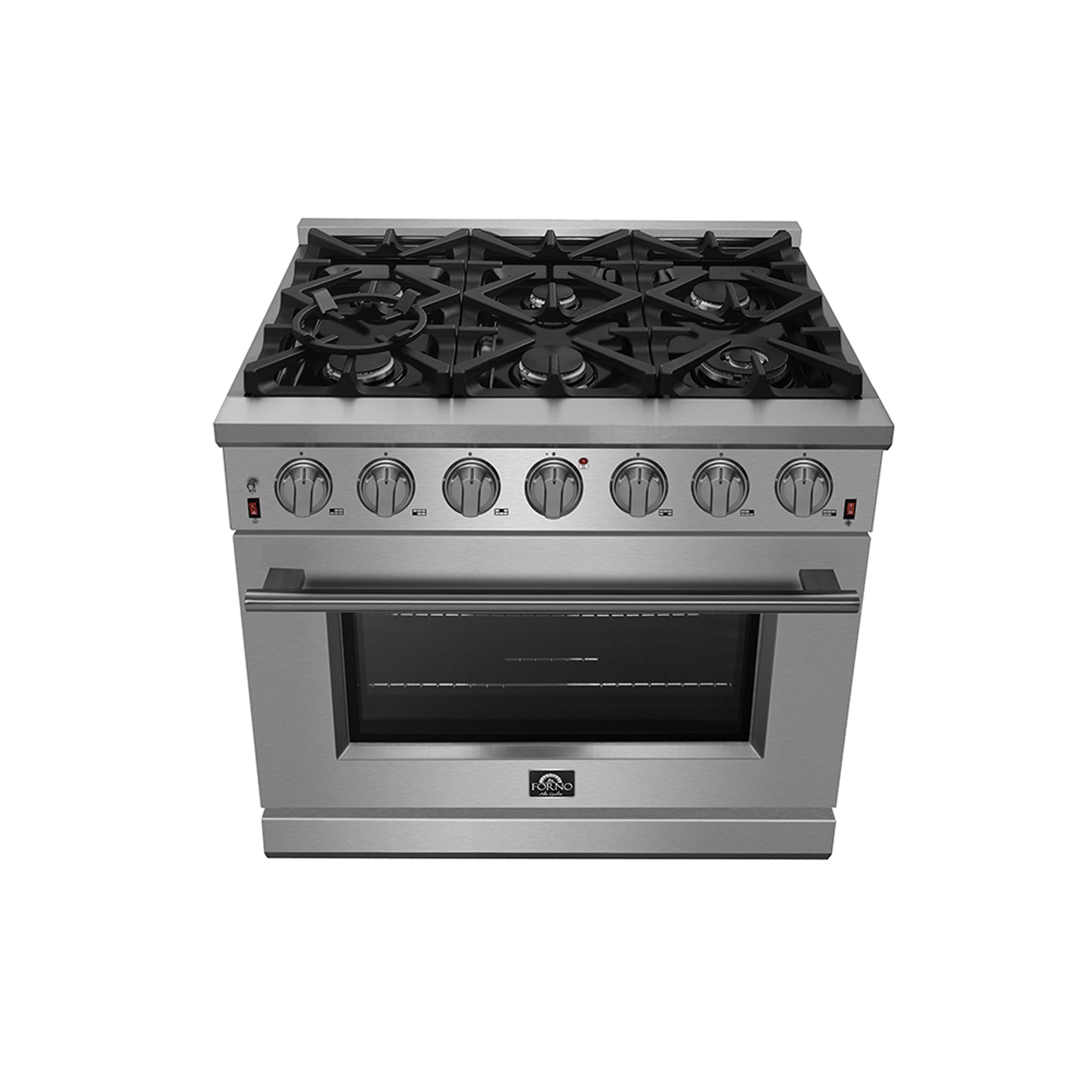 Forno Massimo 36 in. 5.36 cu. ft. 6-Burner Stainless Steel Gas Range | FFSGS6239-36