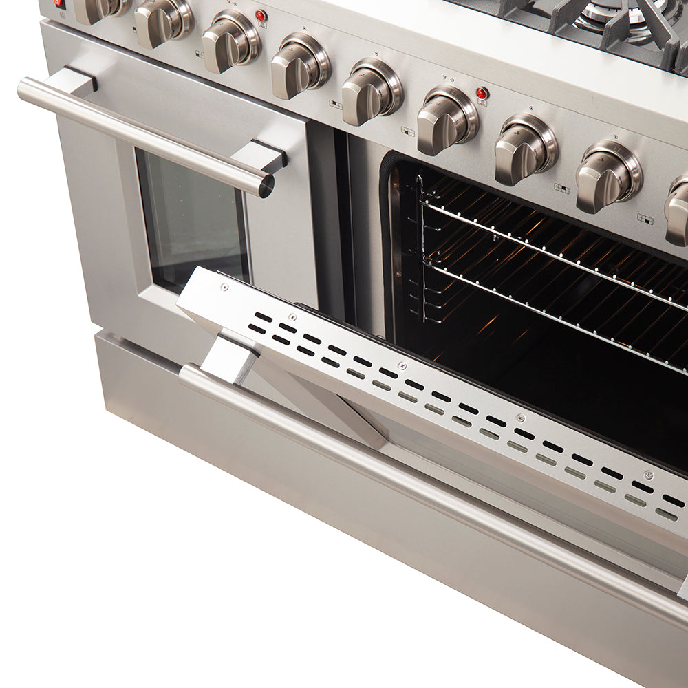 Forno Galiano 48 in. 6.58 cu. ft. 8-Burner Stainless Steel Gas Range | FFSGS6244-48