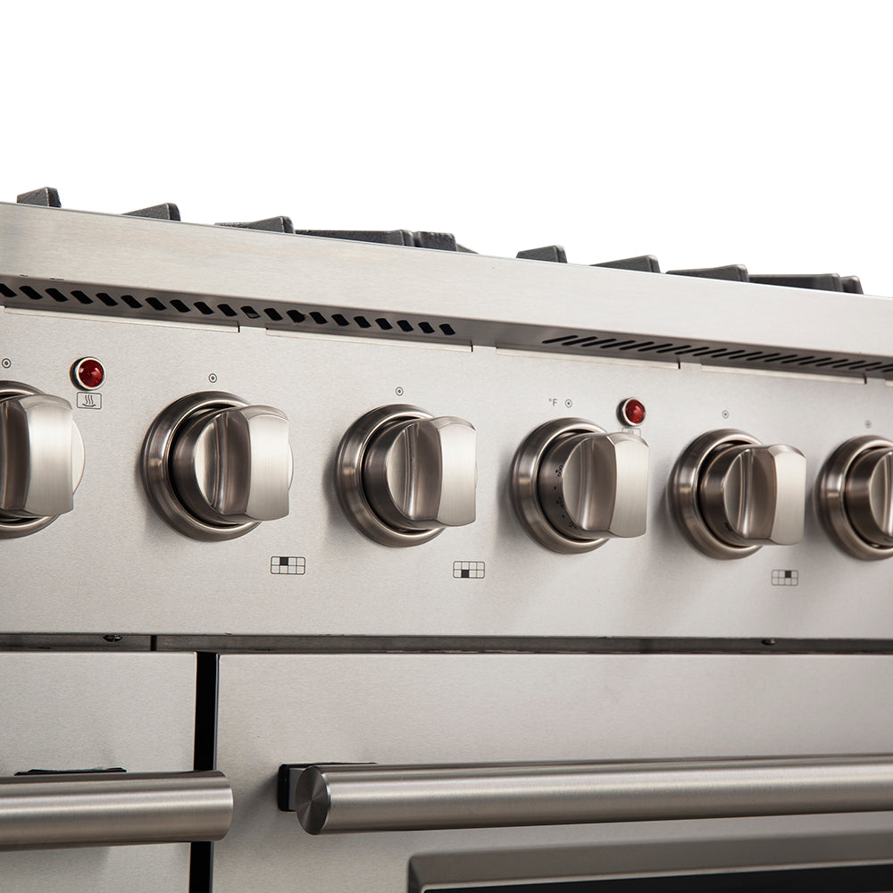 Forno Galiano 48 in. 6.58 cu. ft. 8-Burner Stainless Steel Gas Range | FFSGS6244-48