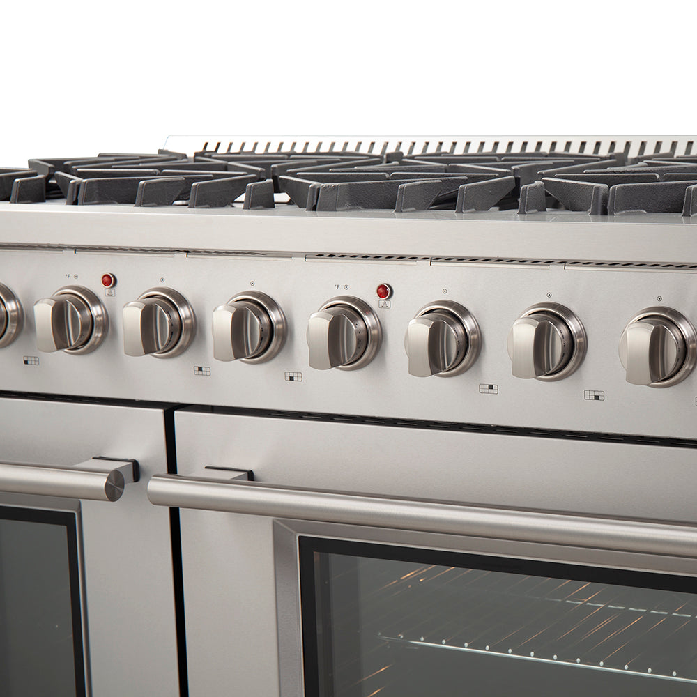 Forno Galiano 48 in. 6.58 cu. ft. 8-Burner Stainless Steel Gas Range | FFSGS6244-48