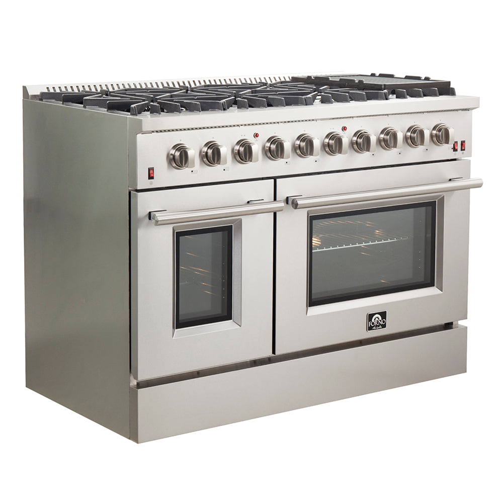 Forno Galiano 48 in. 6.58 cu. ft. 8-Burner Stainless Steel Gas Range | FFSGS6244-48