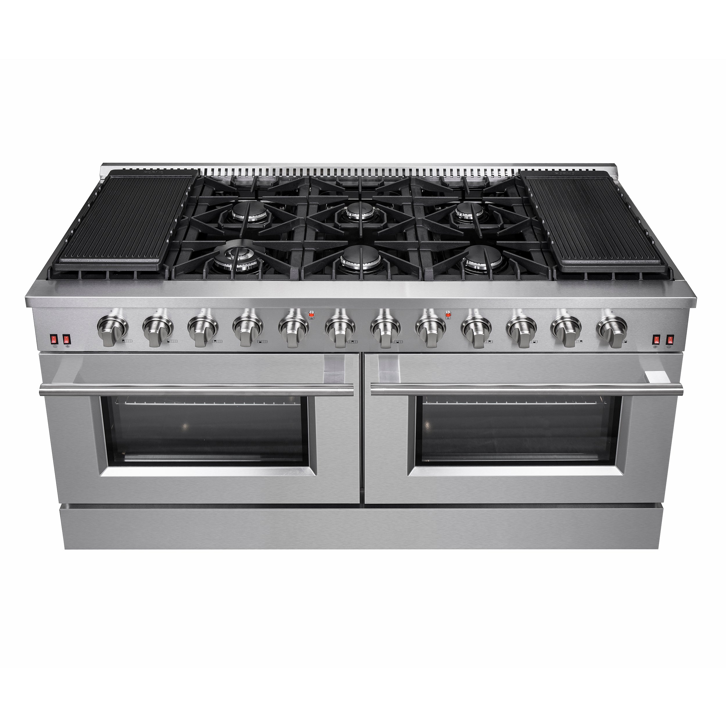 Forno Galiano 60 in. 8.64 cu. ft. 10-Burner Stainless Steel Gas Range | FFSGS6444-48