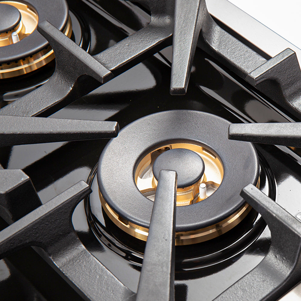 Forno Capriasca 36 in. 5.36 cu. ft. 6-Burner Stainless Steel Gas Range with Brass Burners | FFSGS6260-36