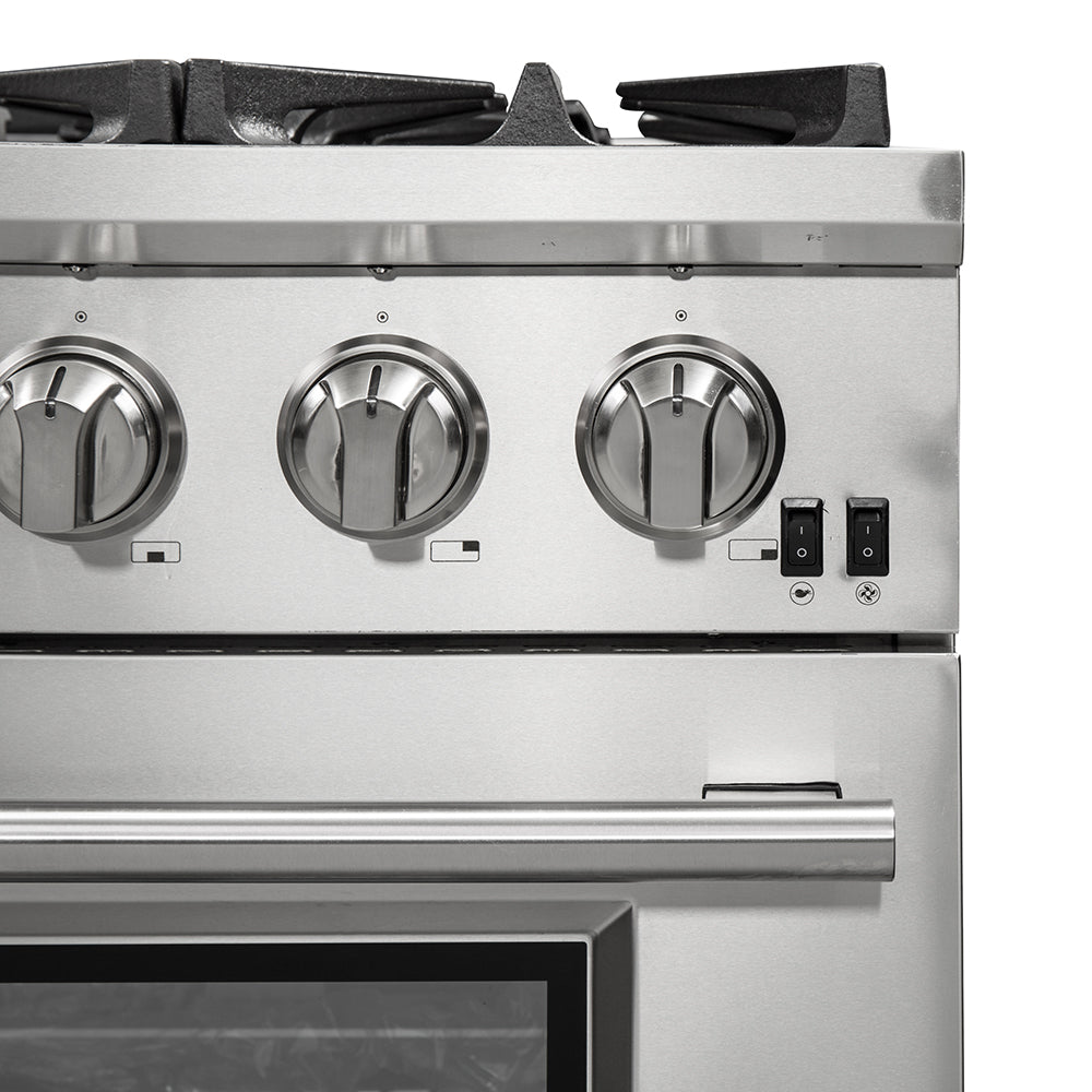 Forno Capriasca 36 in. 5.36 cu. ft. 6-Burner Stainless Steel Gas Range with Brass Burners | FFSGS6260-36