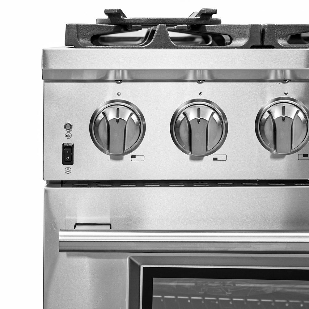 Forno Capriasca 36 in. 5.36 cu. ft. 6-Burner Stainless Steel Gas Range with Brass Burners | FFSGS6260-36