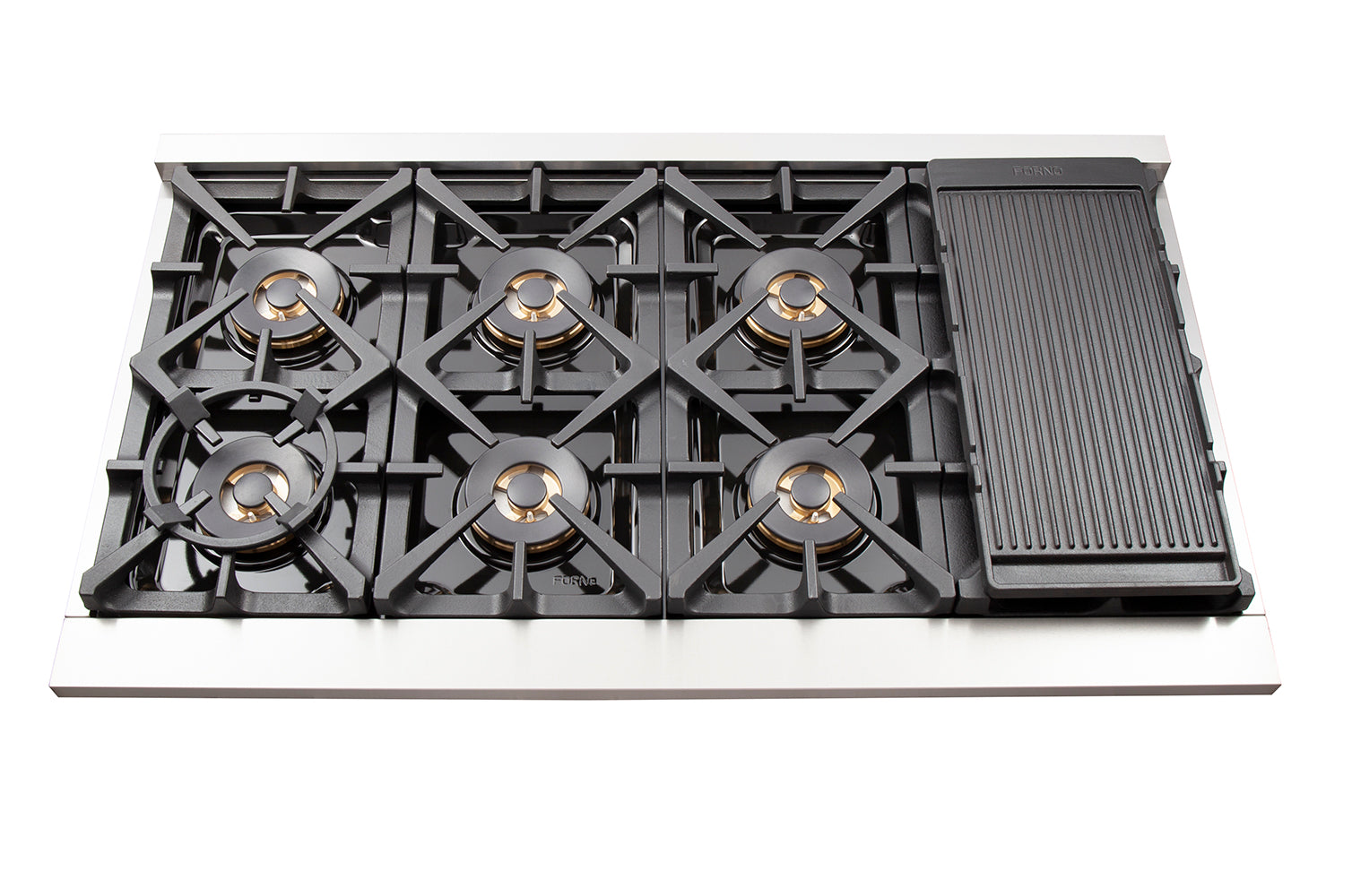 Forno Kitchen Package - 48" Gas Range, Range Hood and 60" Refrigerator | FBDL-019-05CAUS