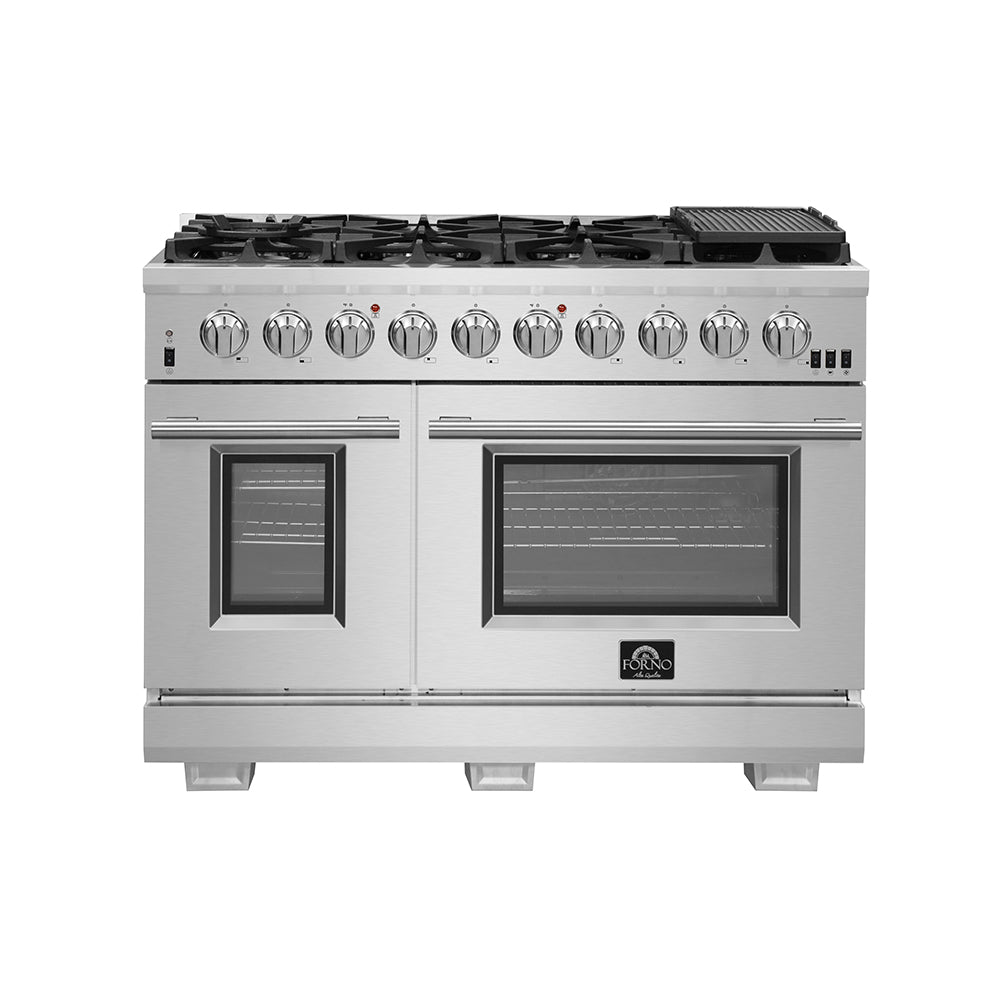 Forno Kitchen Package - 48" Gas Range, Range Hood and 60" Refrigerator | FBDL-019-07CAUS